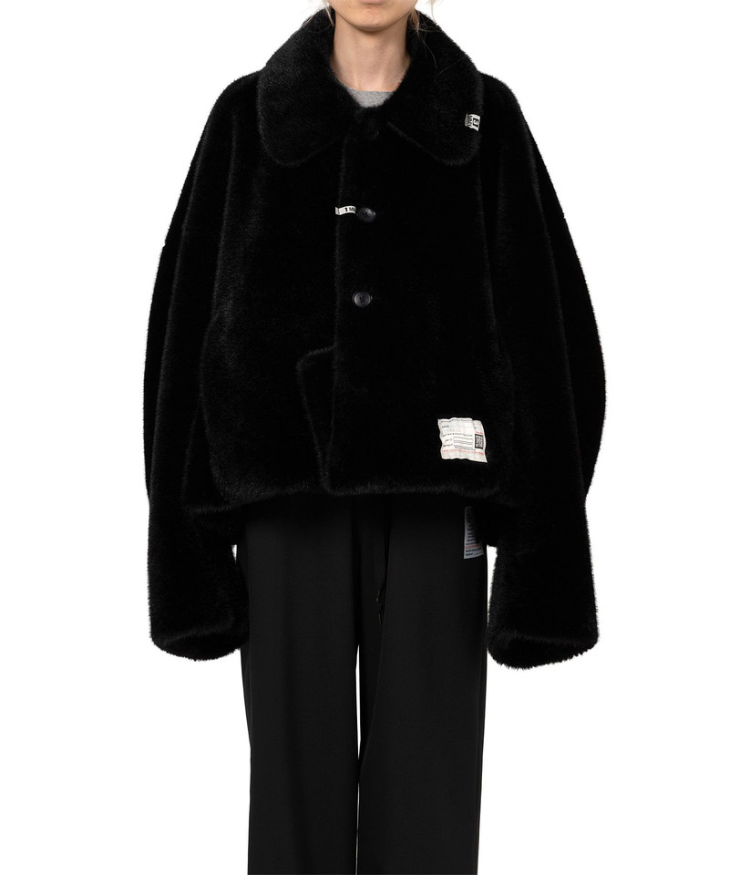 Roll-up Hem Fake Fur Coat 3
