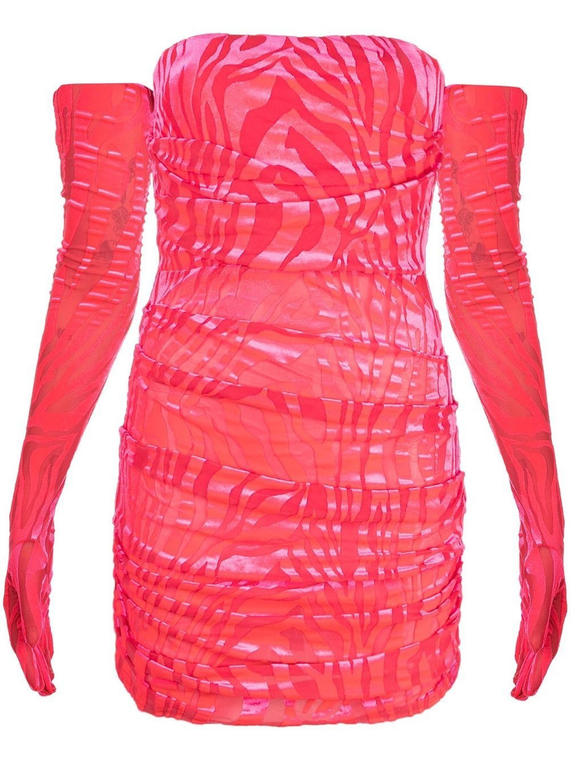 Colter ruched devoré minidress 1