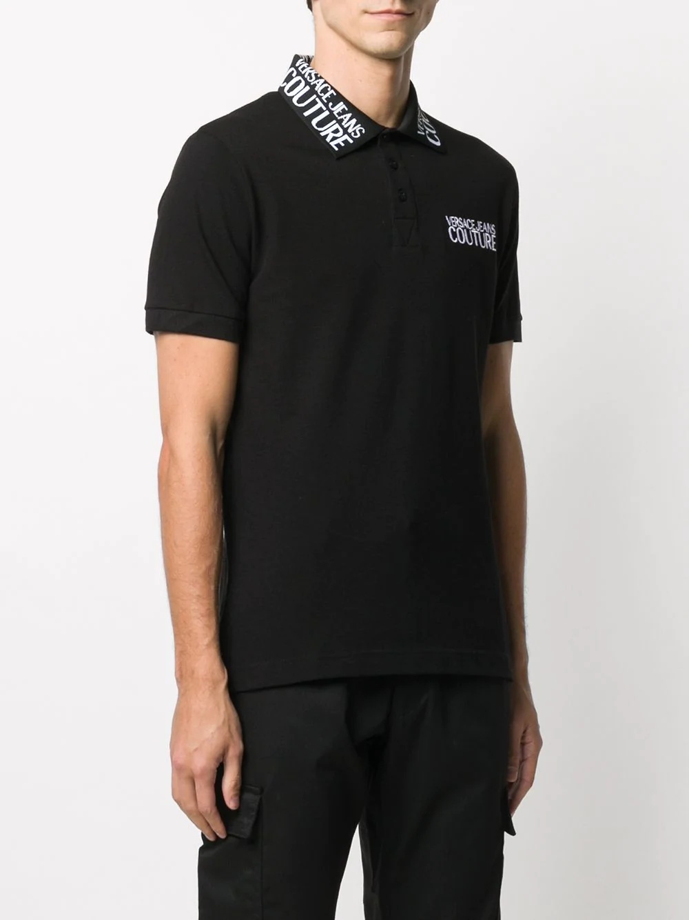 two-tone logo polo shirt - 3