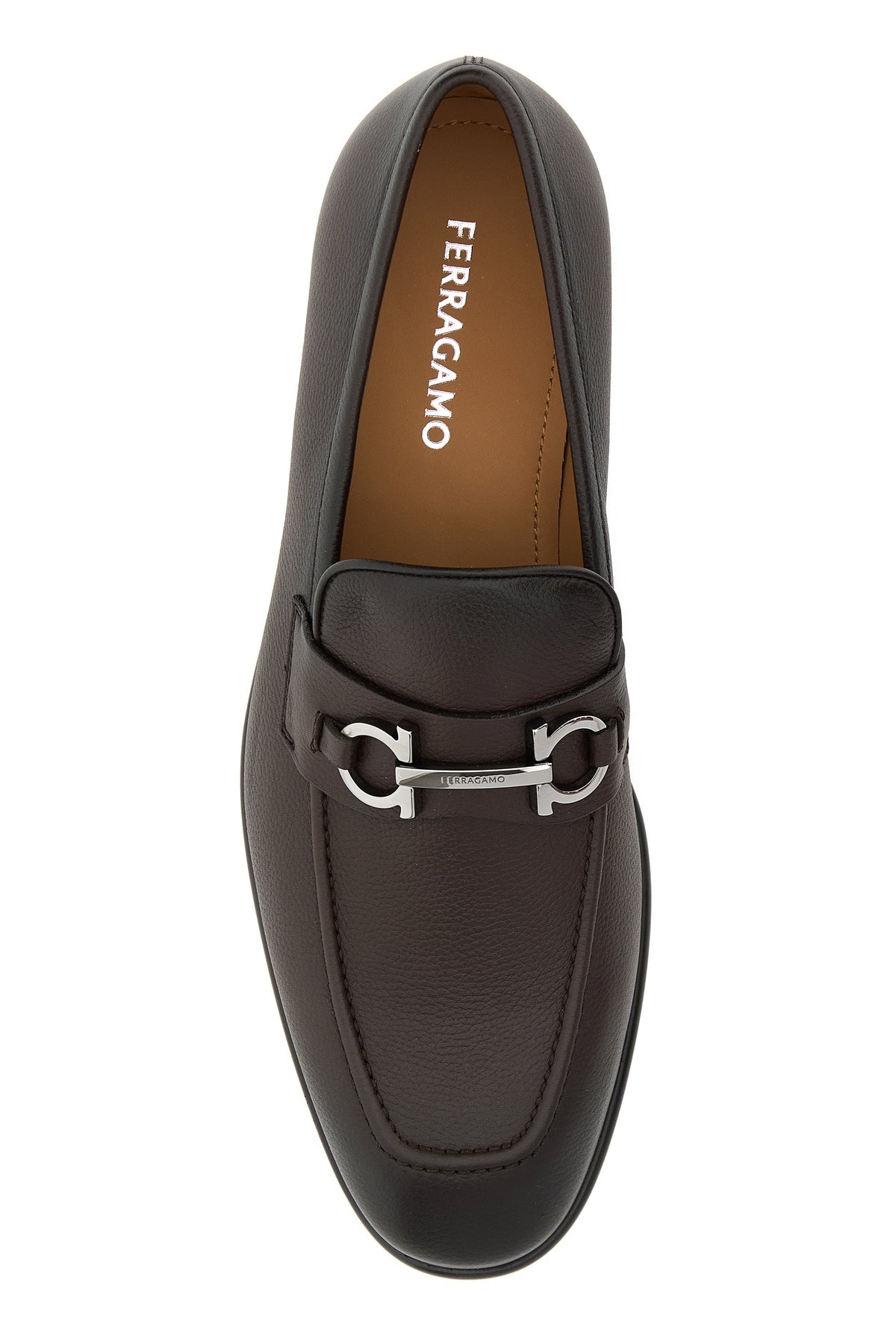 Dark brown leather Foster loafers - 4