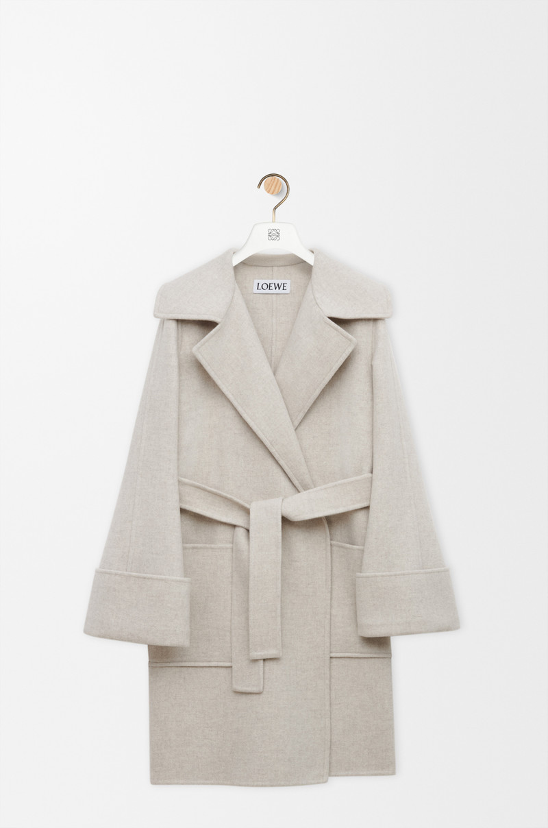 Belted coat in cashmere 1
