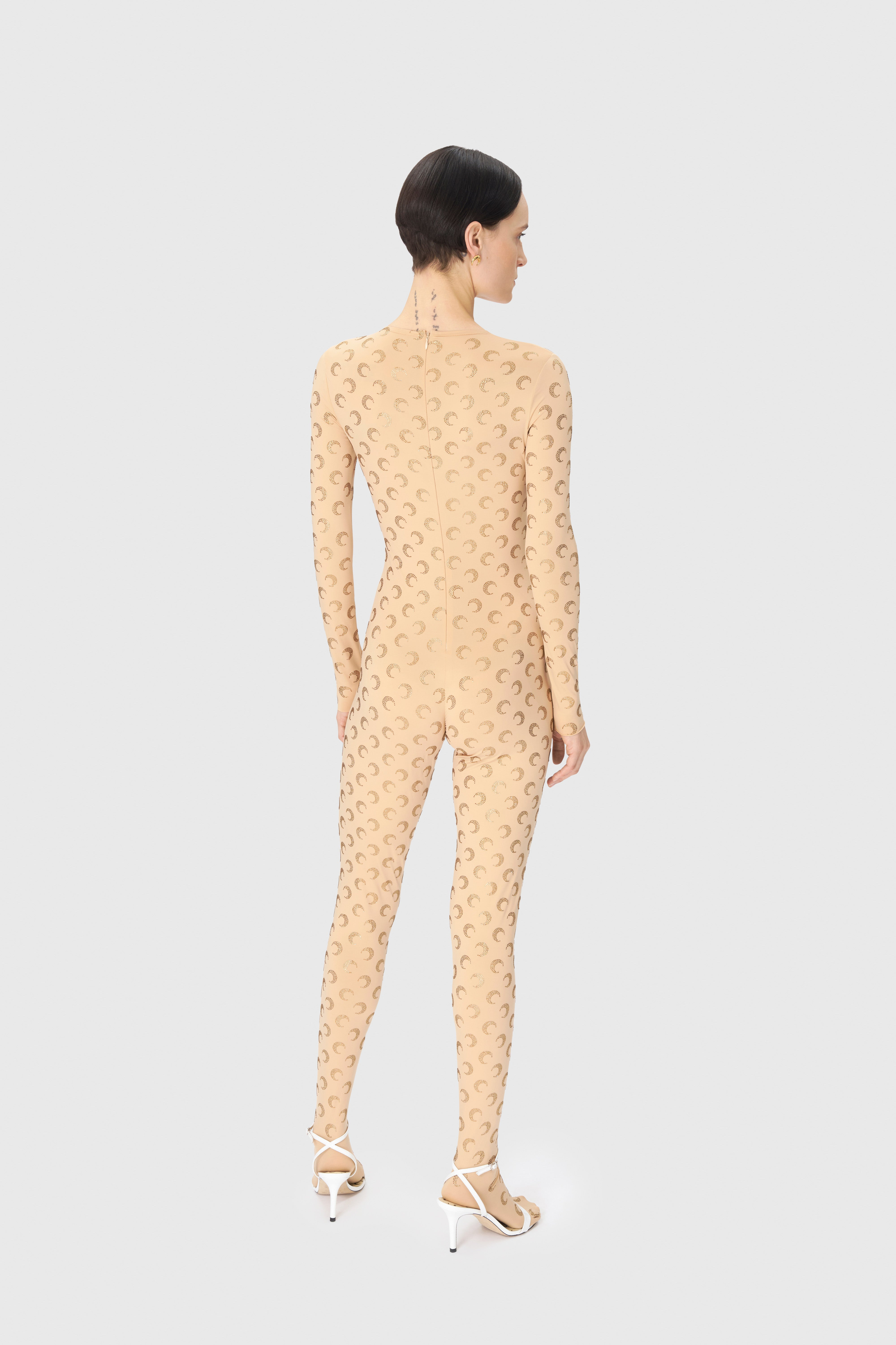 Recycled Moon Strass Jersey Catsuit - 4