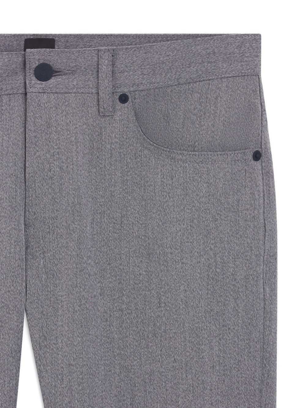 mélange-effect slim-fit trousers - 5