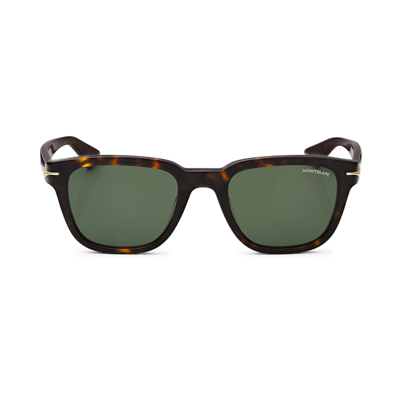 Squared Sunglasses with Havana-Colored Acetate Frame (S) 1