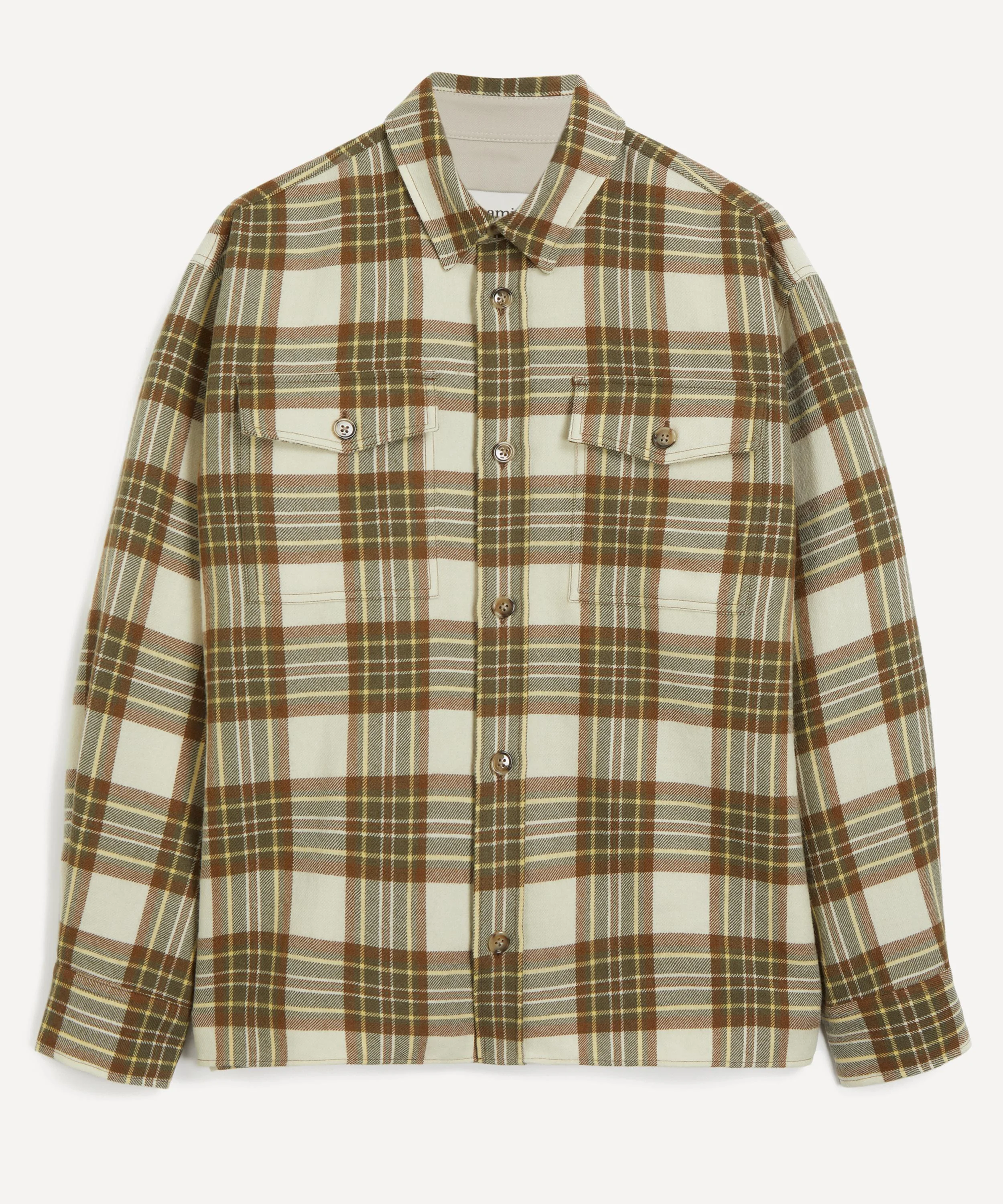 Check Wool Overshirt - 1