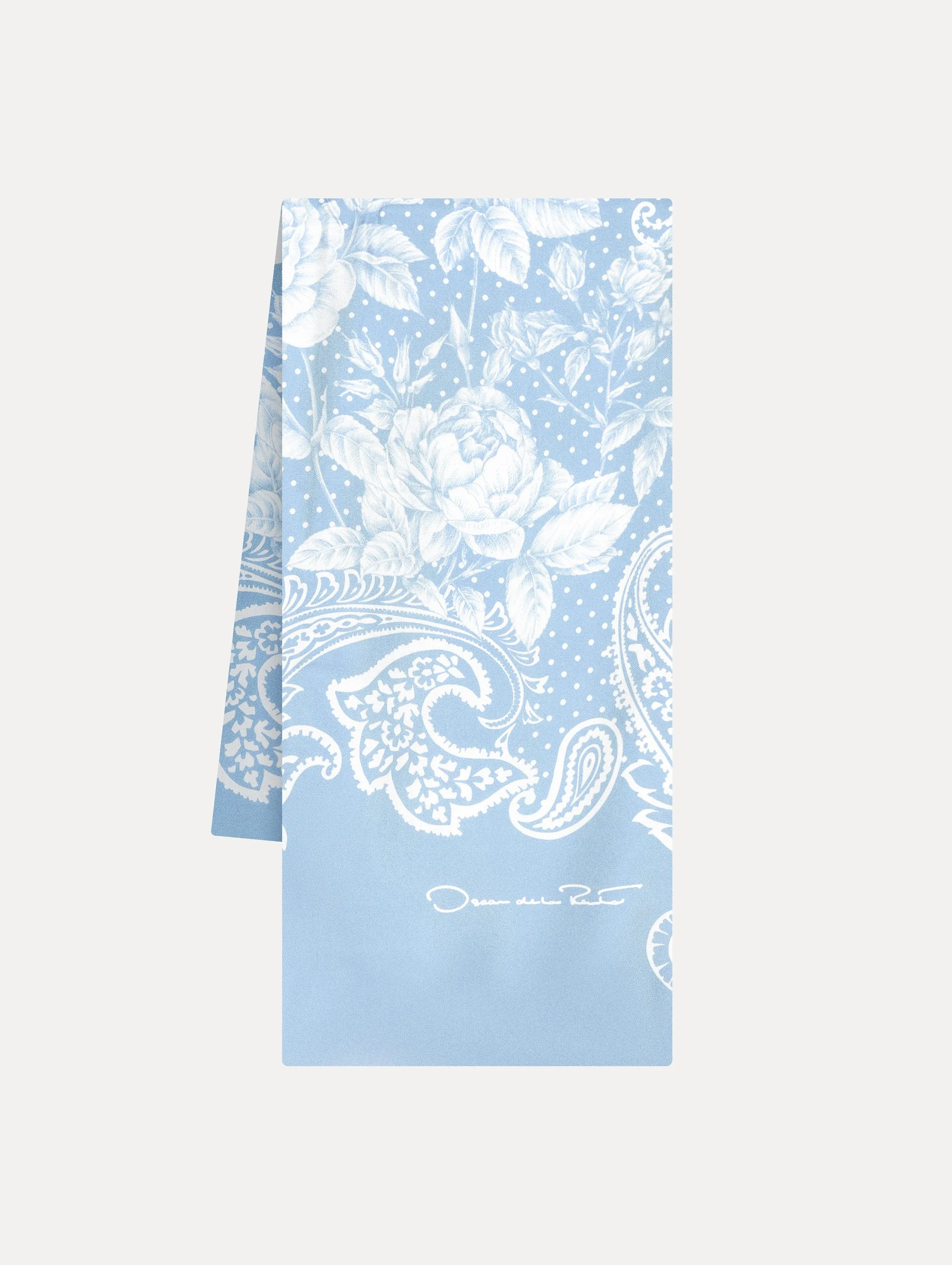 ENGLISH ROSE SILK BANDANA SCARF - 1