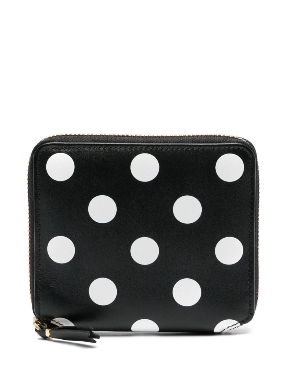 polka dot-print leather wallet - 1