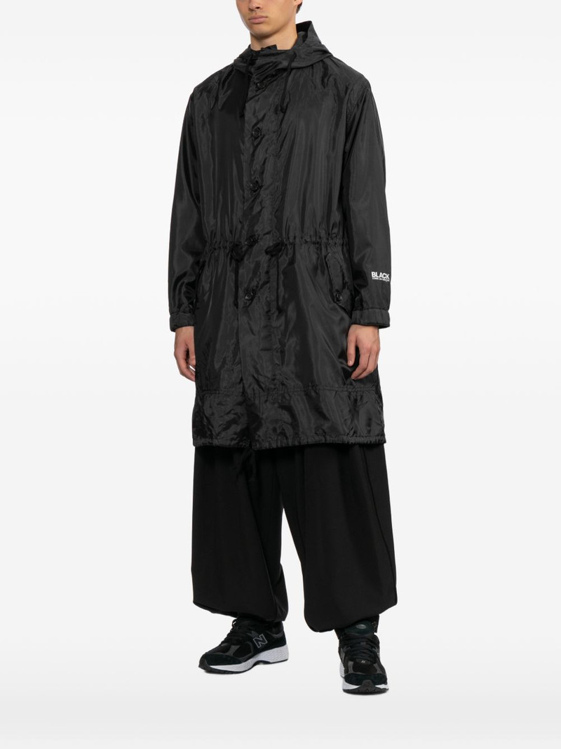 logo-print hooded coat 3