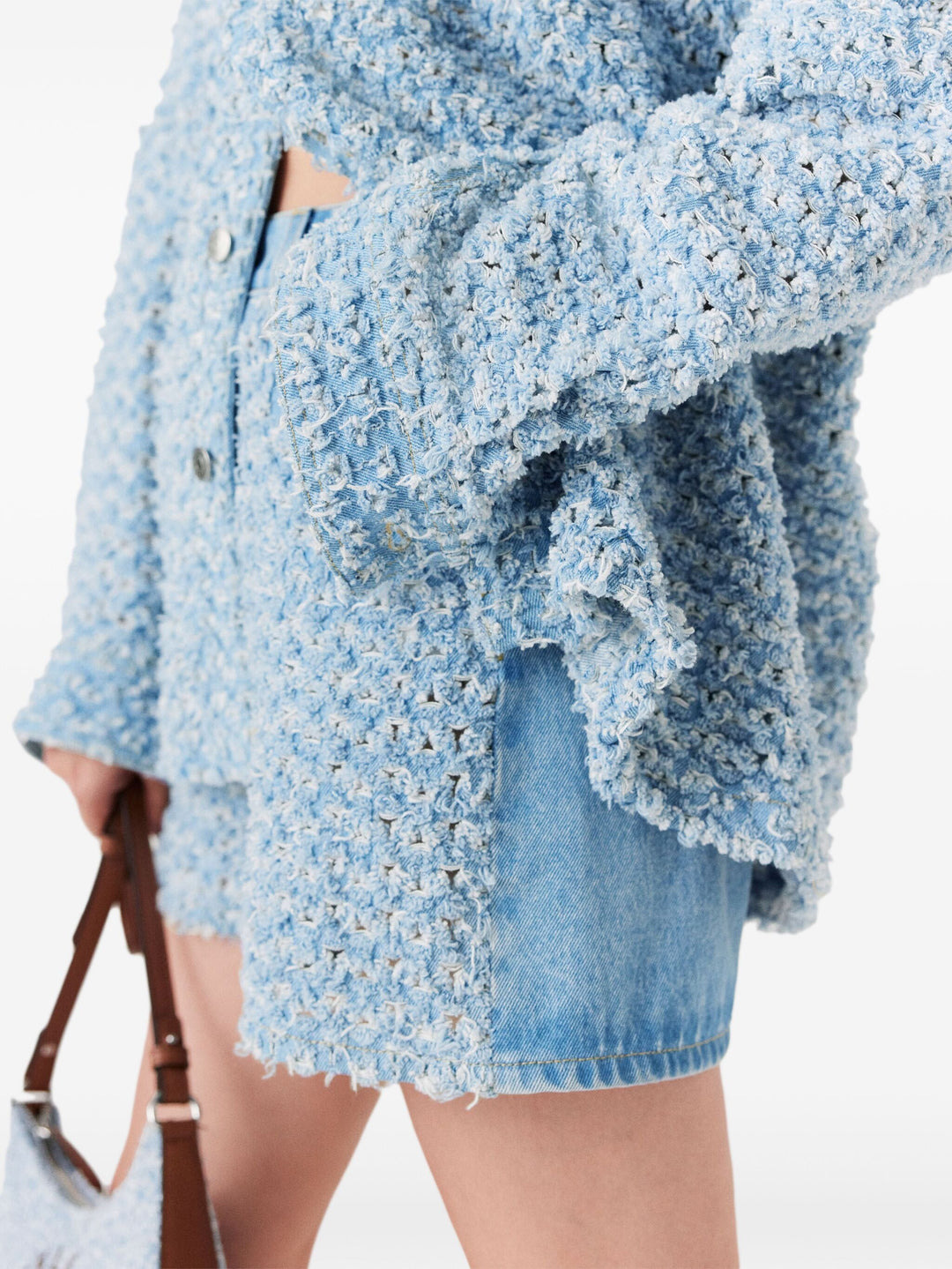 Boucle Denim Shorts - 5