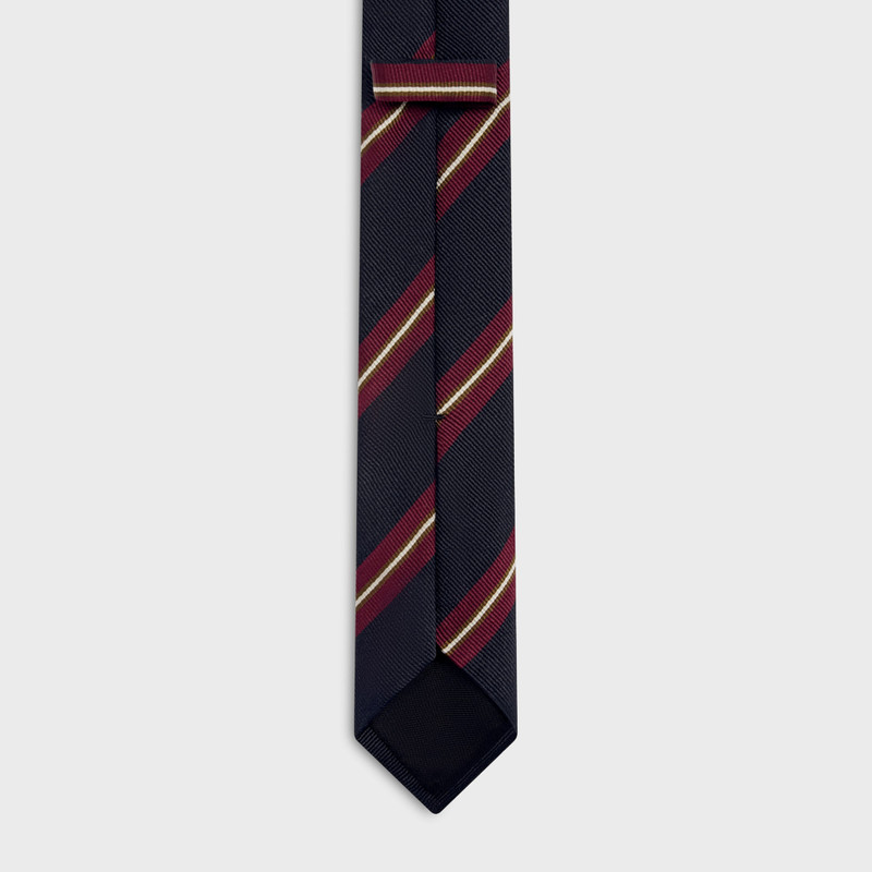 CELINE thin tie in striped silk outlook