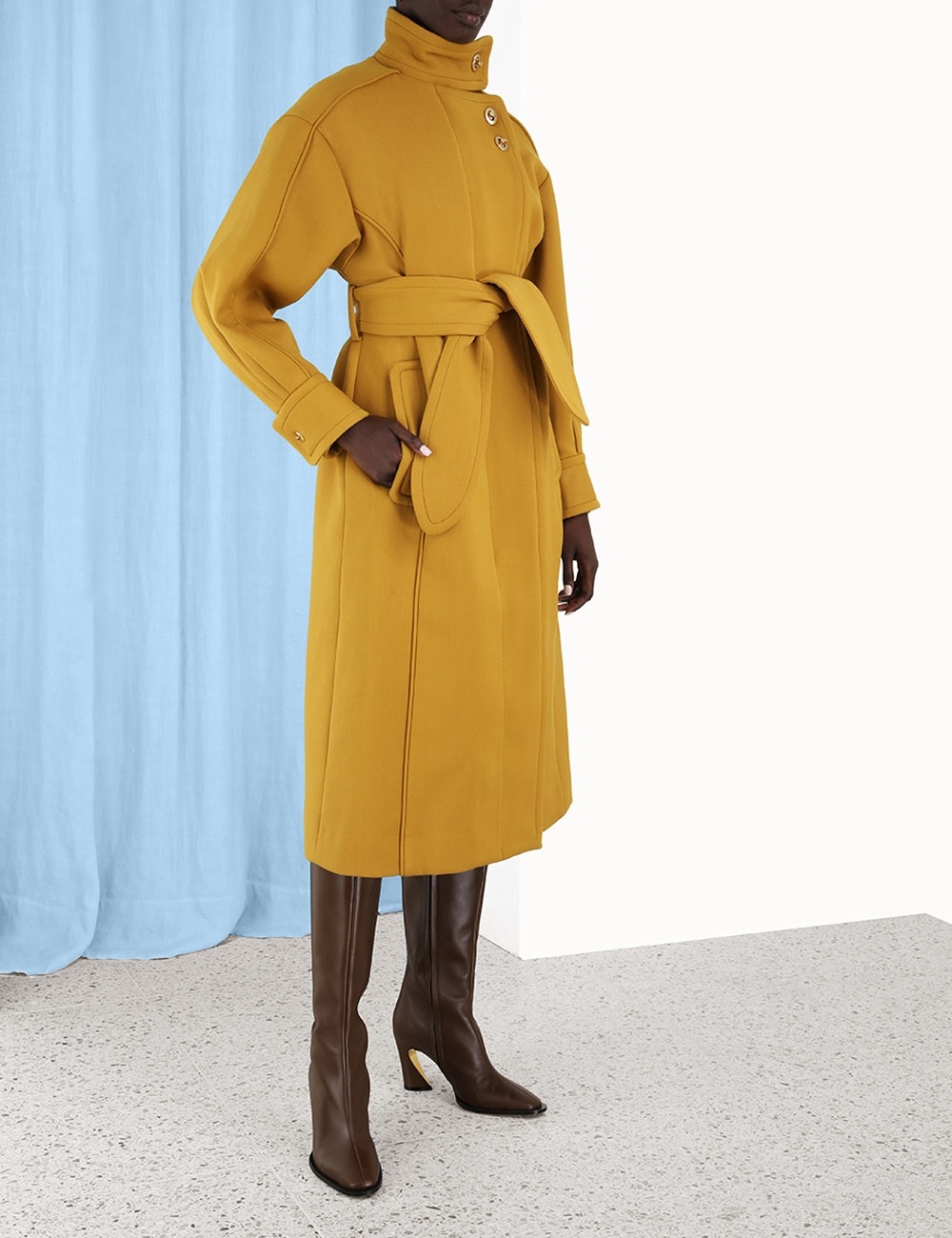 CELESTIAL FUNNEL NECK COAT - 3
