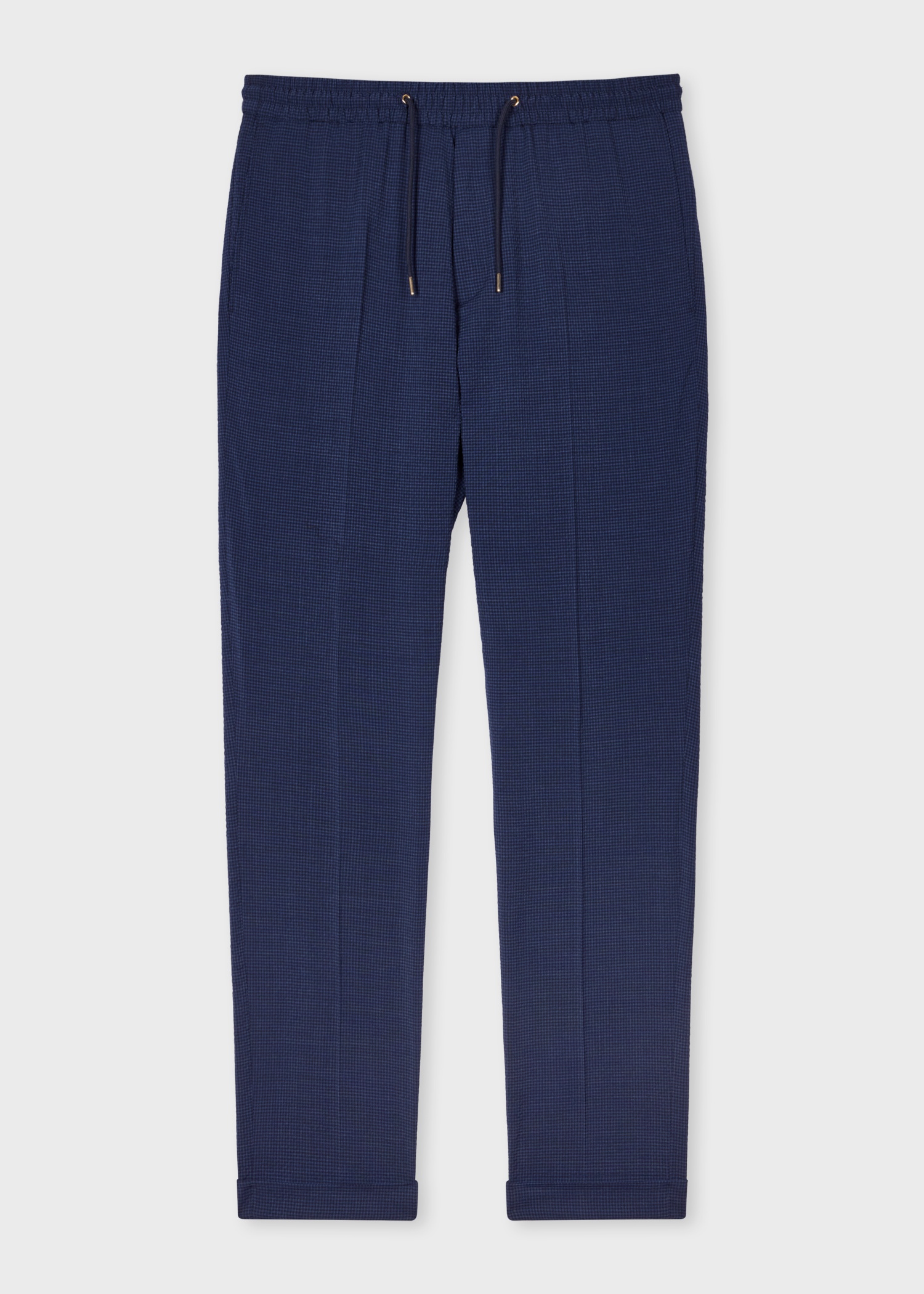 Navy Check Stretch-Wool Seersucker Co-Ord - 5