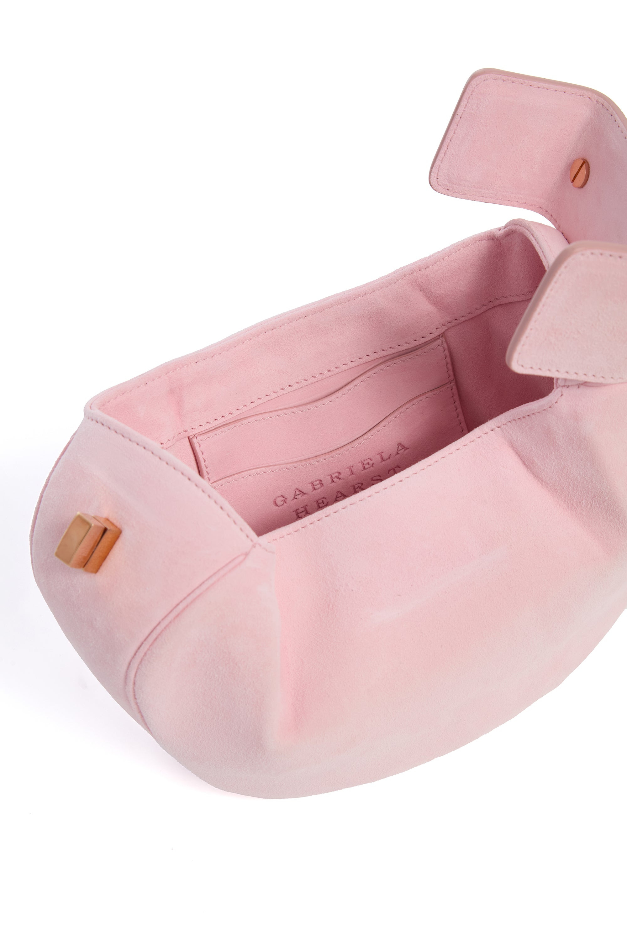 Demi Bag in Pink Suede - 4
