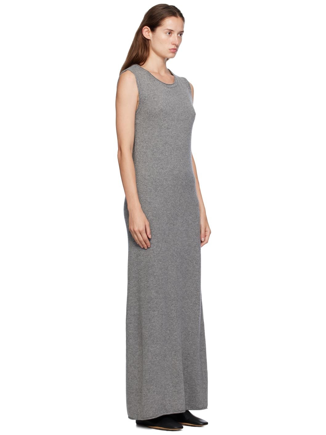 Gray Knit Maxi Dress - 2
