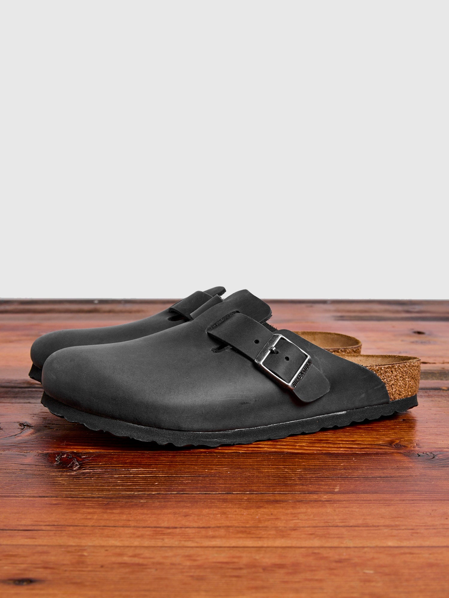 Boston Clog in Black Oil Leather - 1