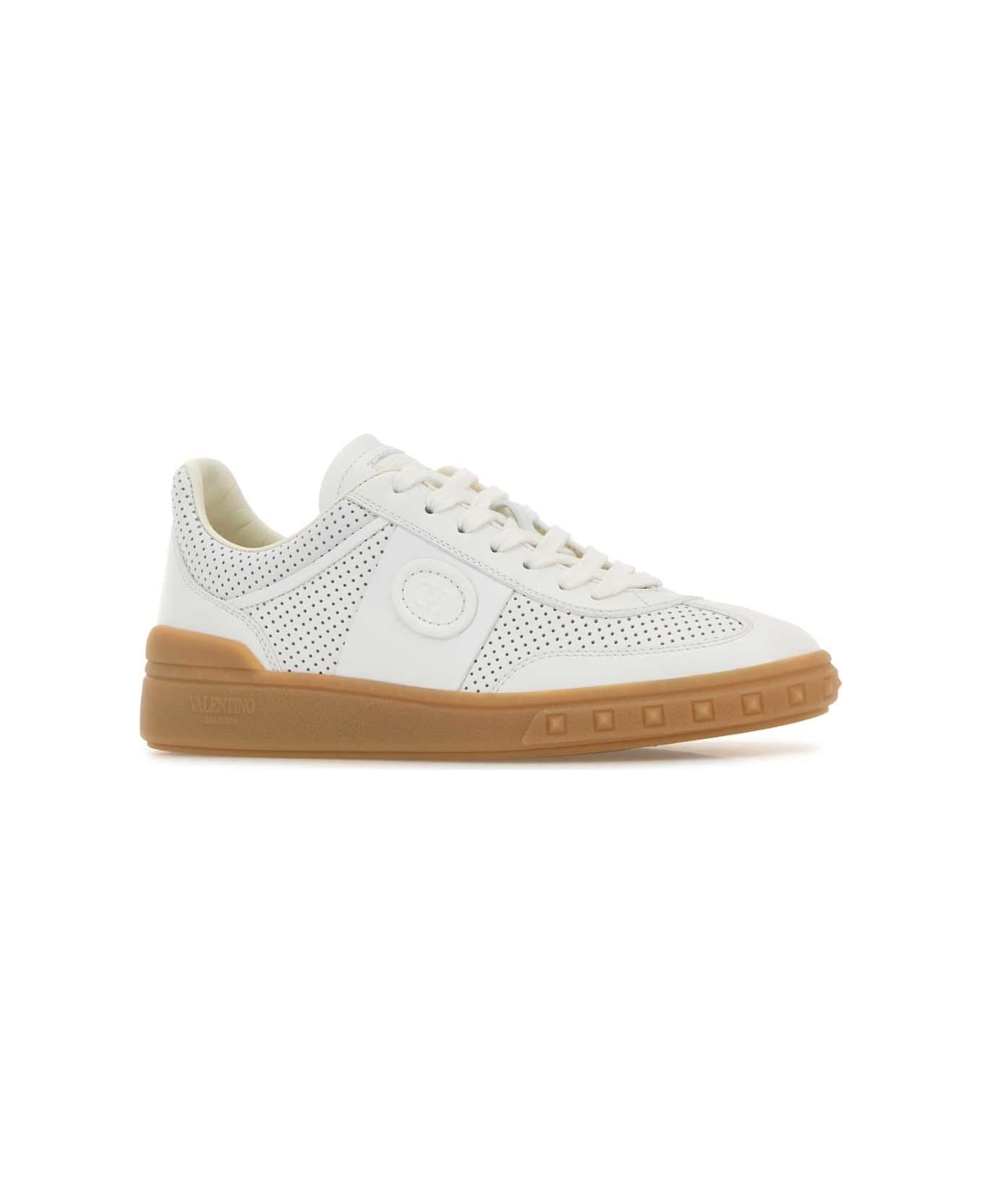 White Leather Upvillage Sneakers - 2