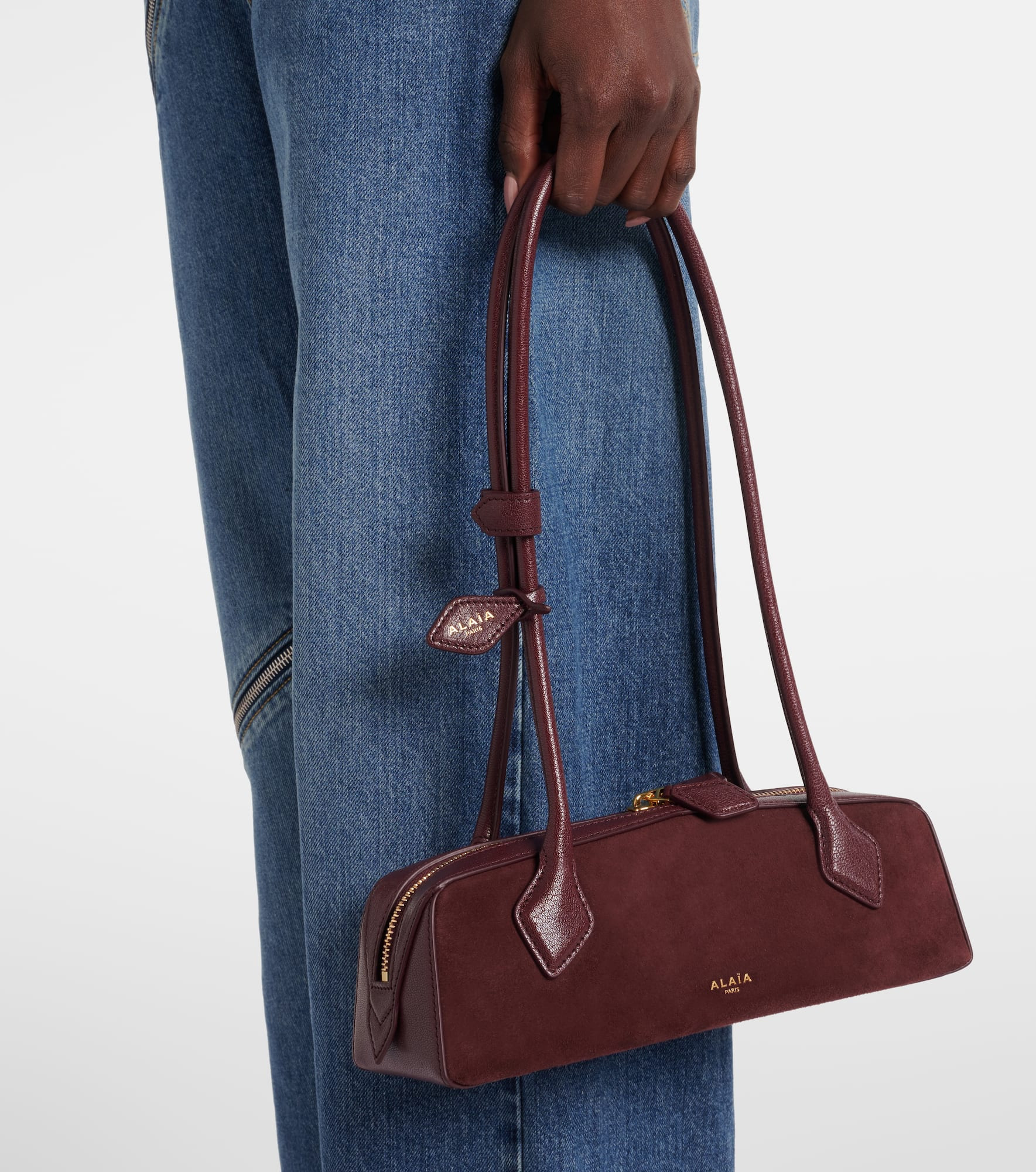 Le Teckel Small suede shoulder bag - 5