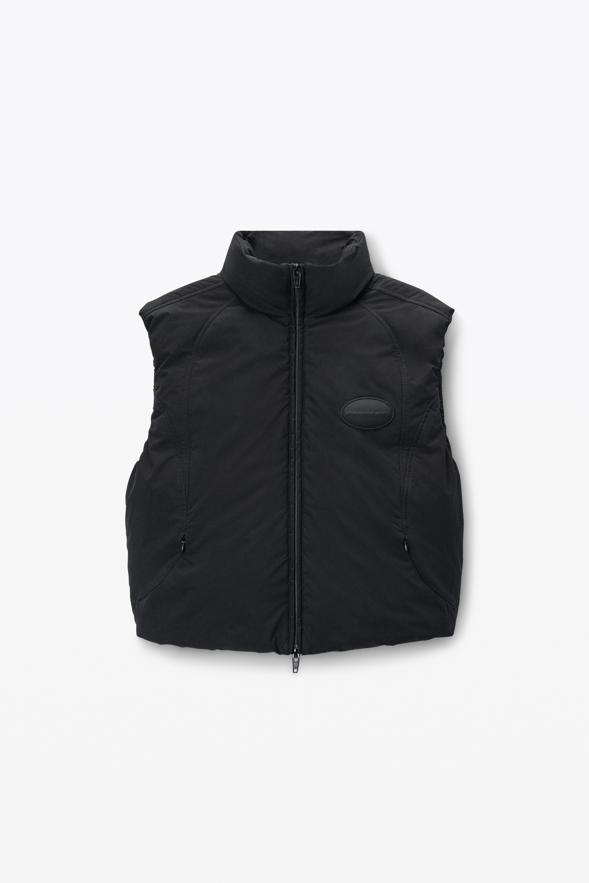 Puffer Vest with Logo Patch - 1