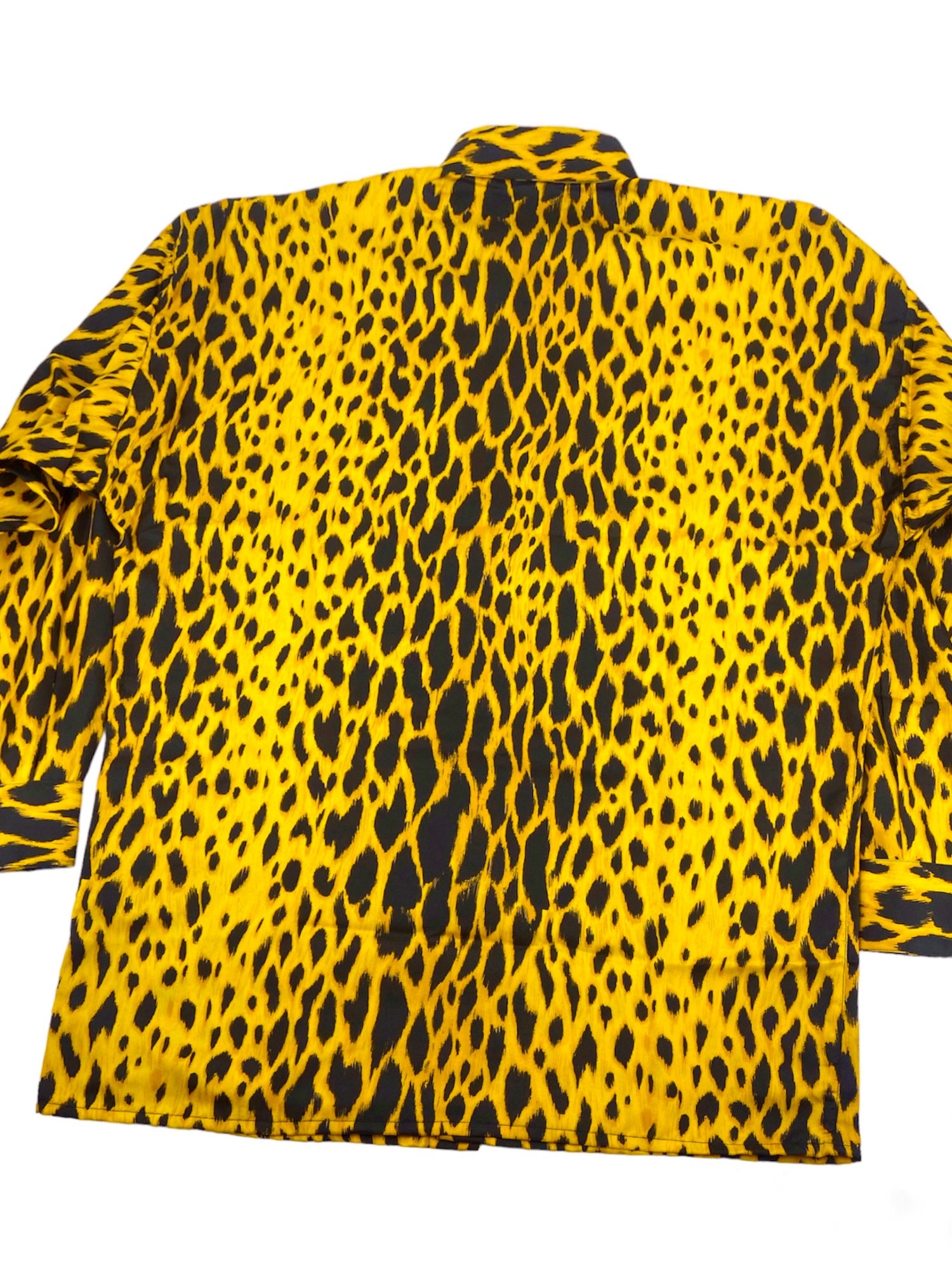 Gianni Versace Spring 1992 Men’s Leopard Print Silk Shirt 44 - 14
