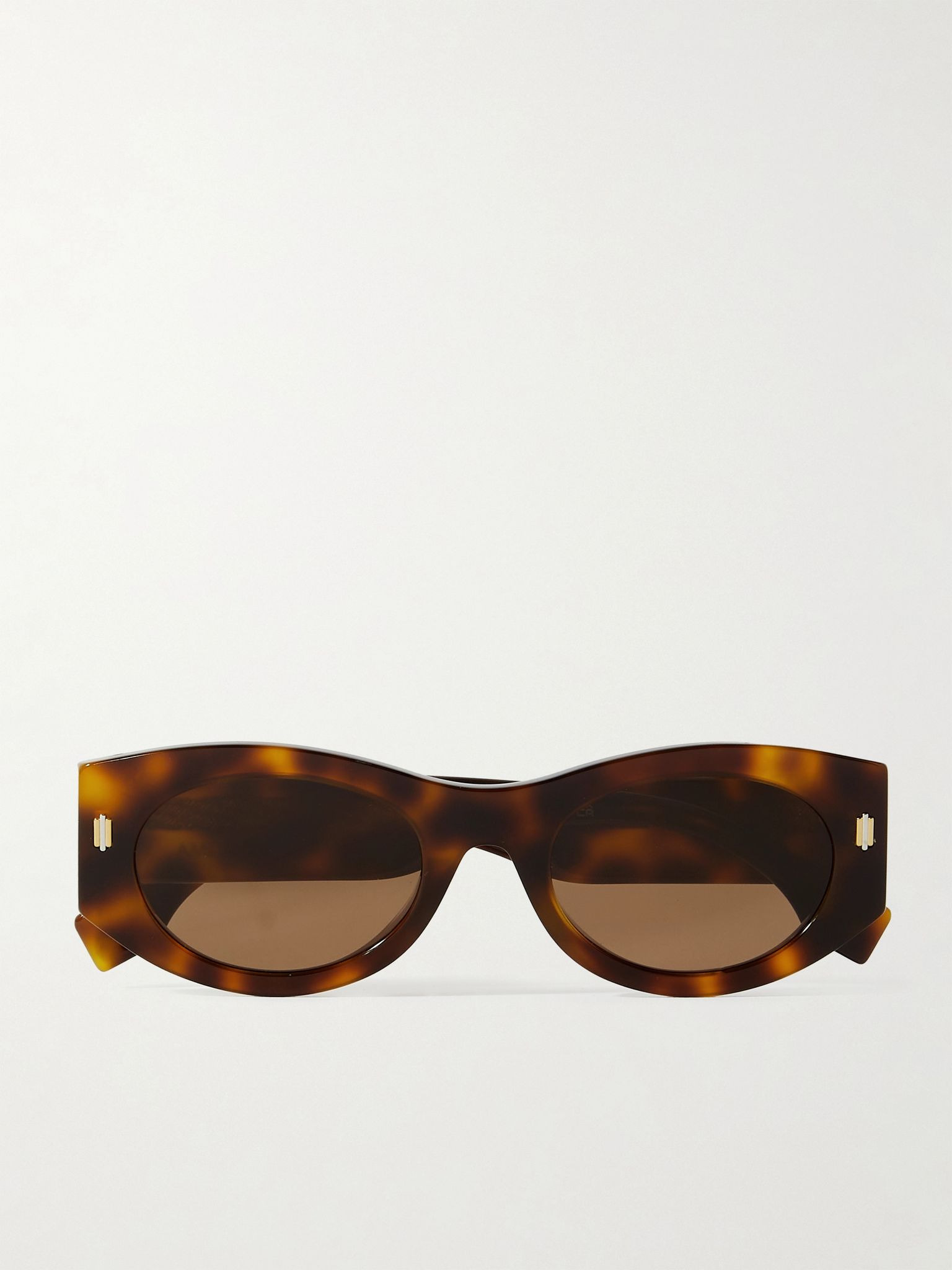 Roma oval-frame tortoiseshell acetate sunglasses Tortoiseshell - 1