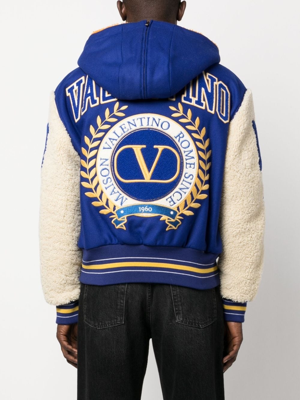 VLogo crest-embroidered bomber jacket - 4