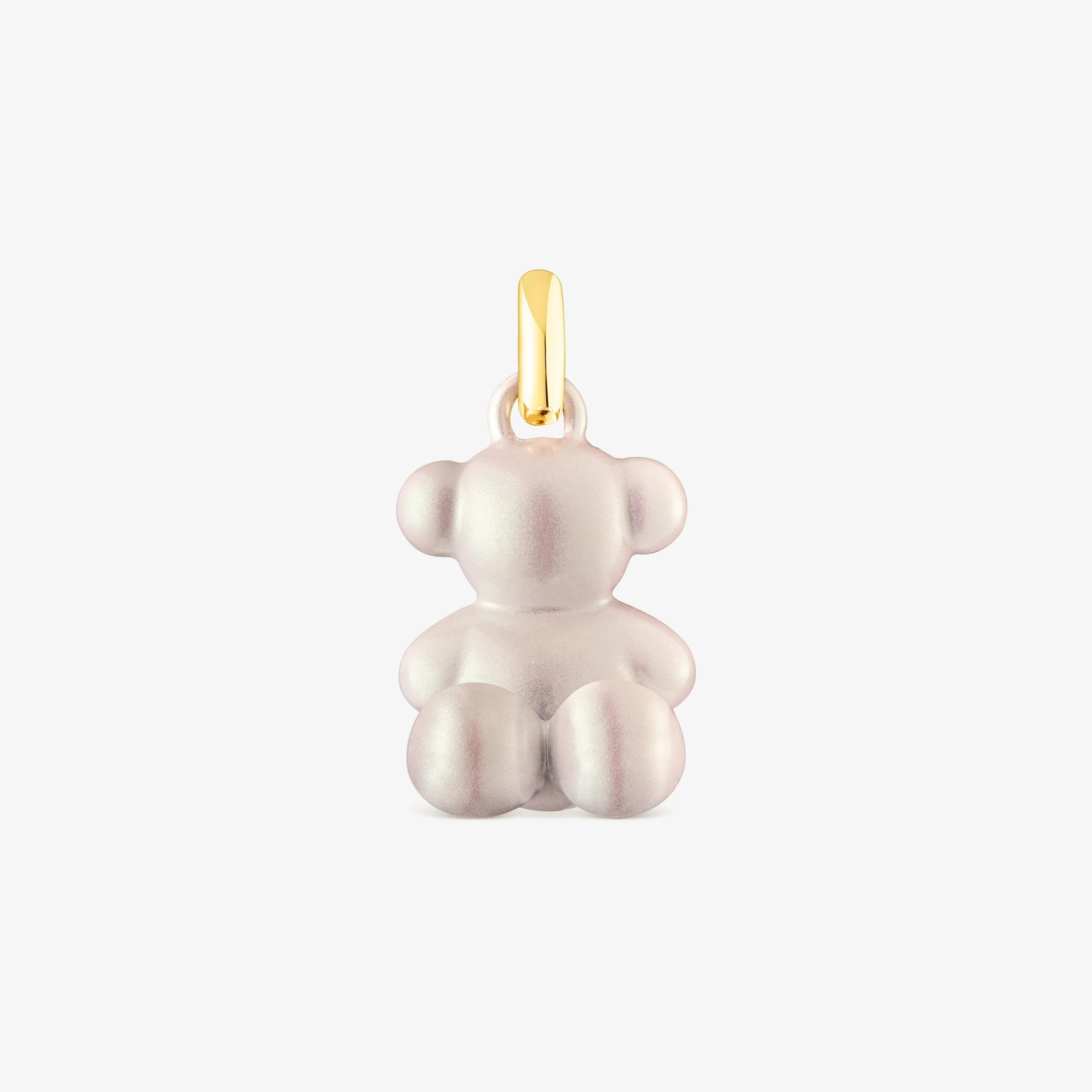 Bold Bear white steel bear Pendant - 1