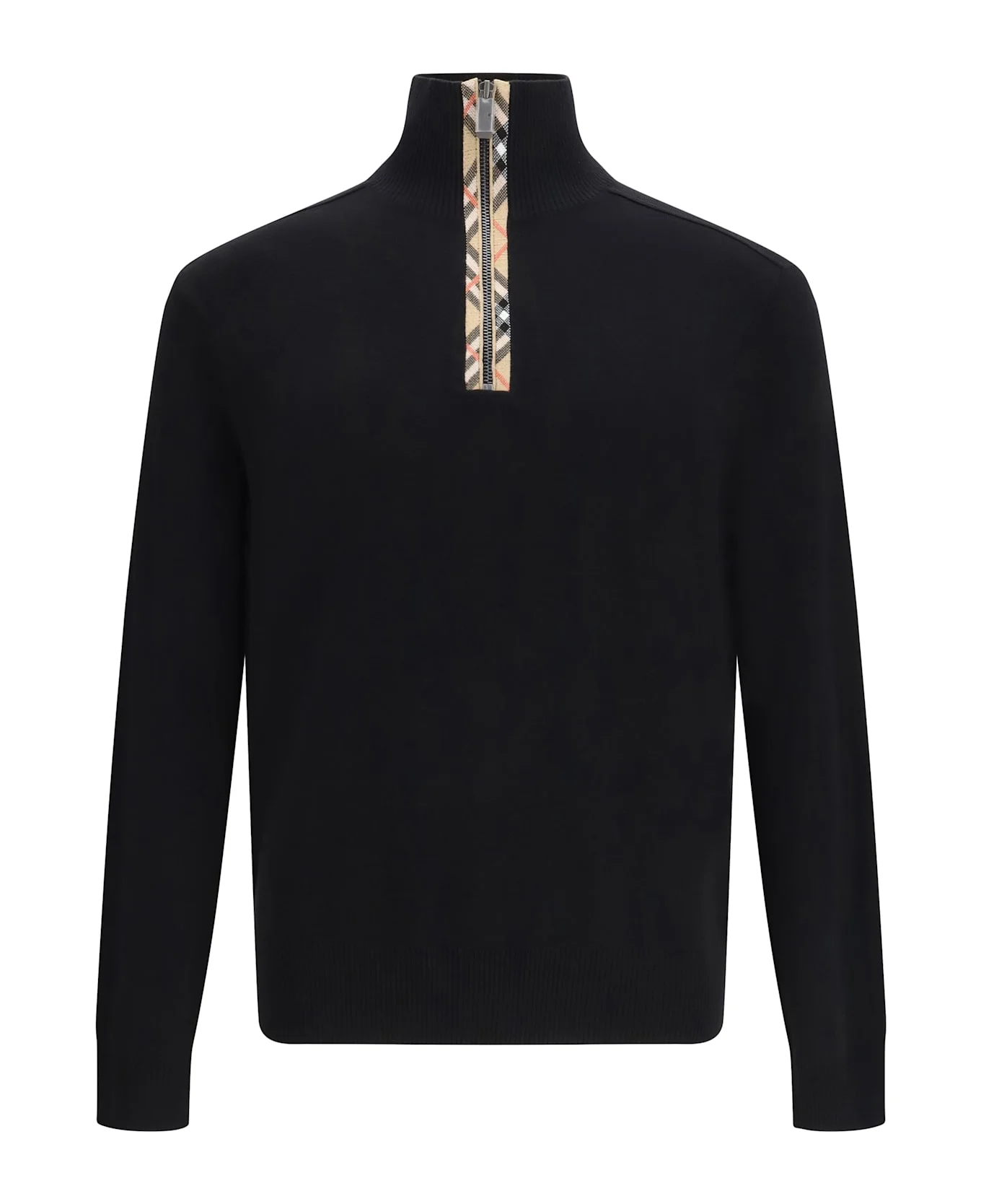 Check Wool Sweater - 1