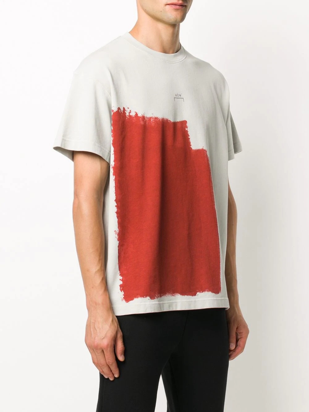 brushed-effect cotton T-shirt - 3