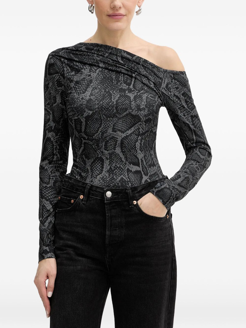 Anita one-shoulder patterned top 1