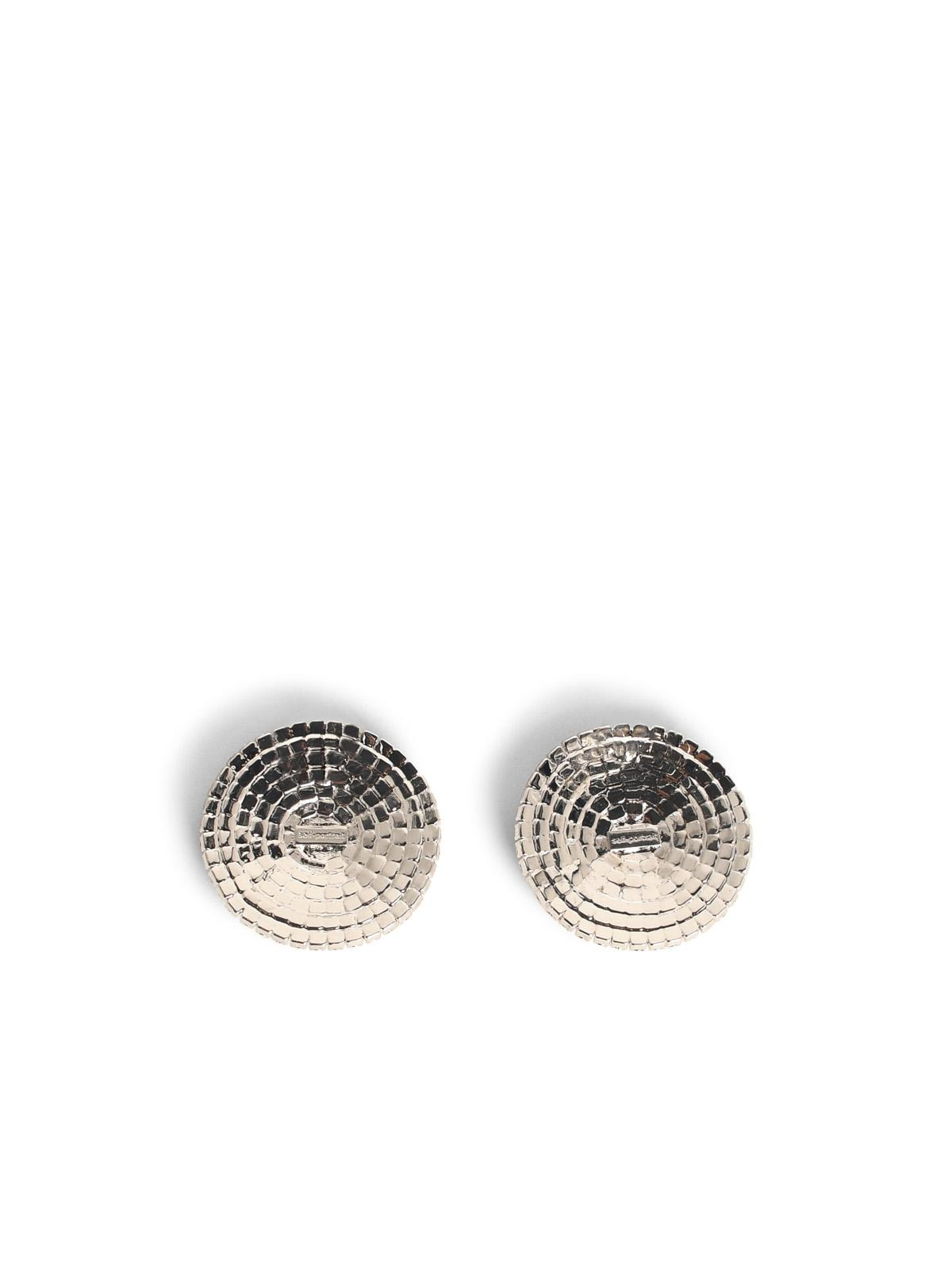 Self Portrait 'Round Crys' Silver-Plated Brass Earrings Women - 2
