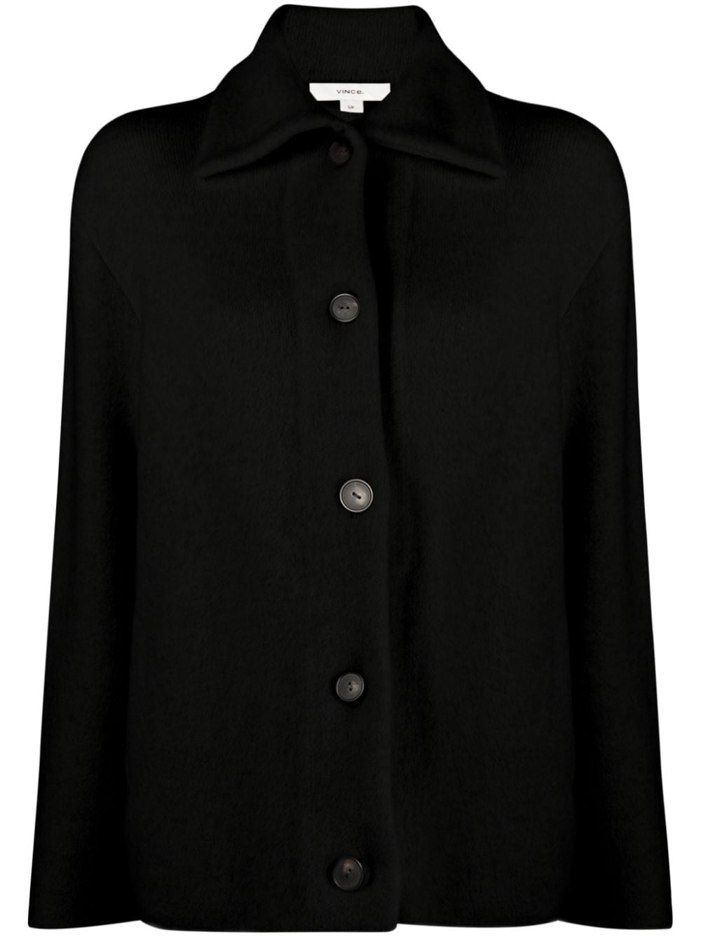 spread-collar cardigan - 1