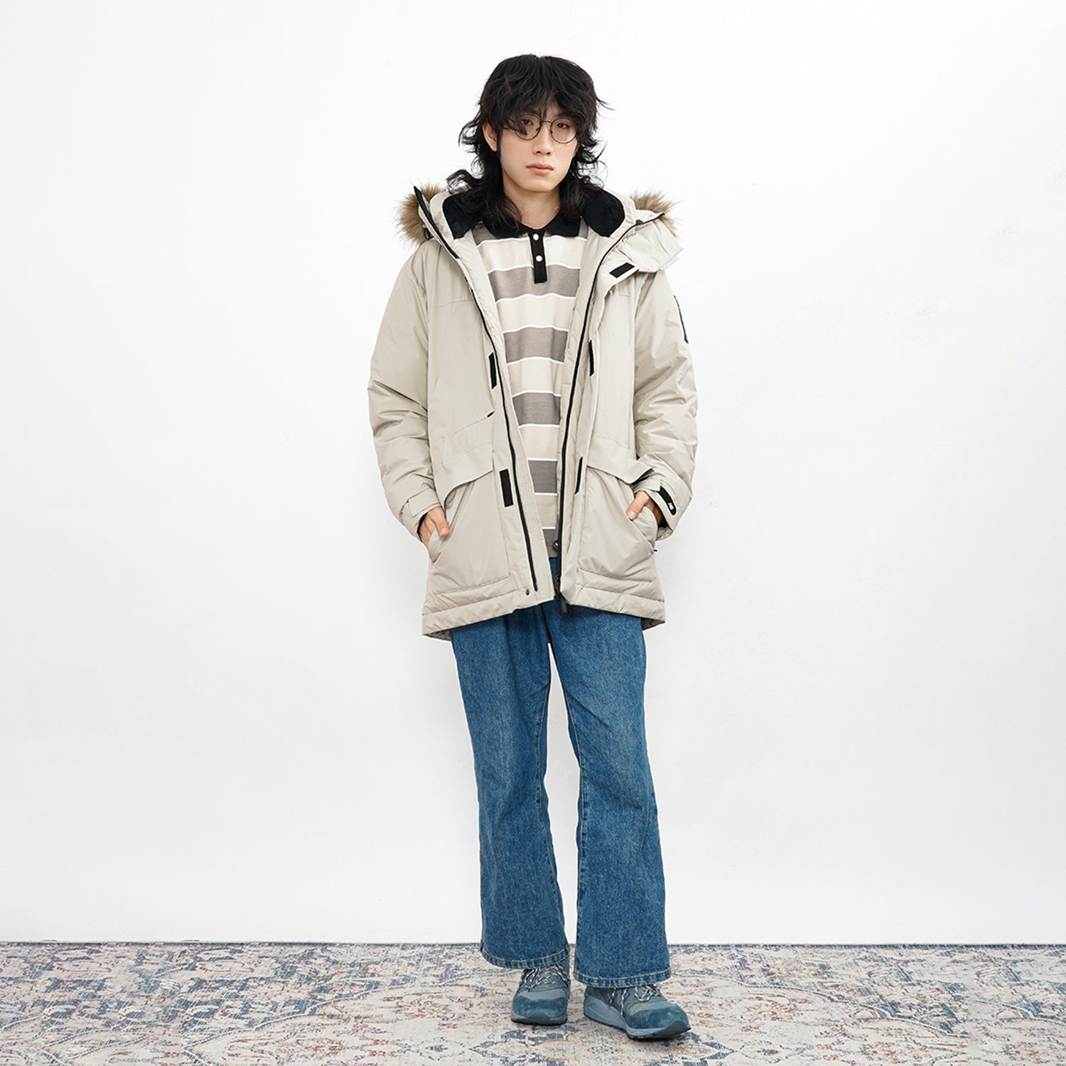 New Balance Warm Hooded Down Jacket 'White' 5PB42201-DB - 3