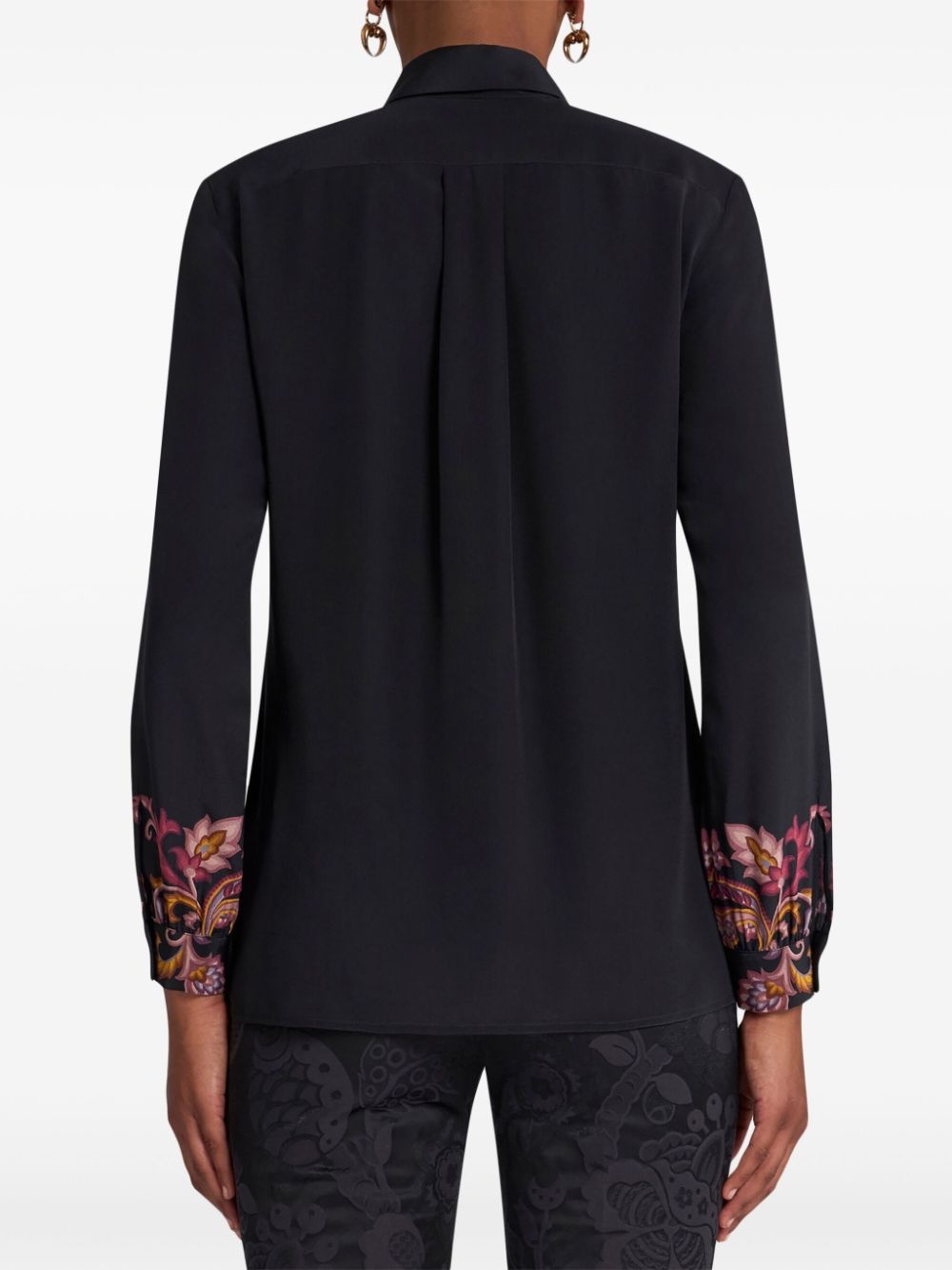 printed silk shirt - 3