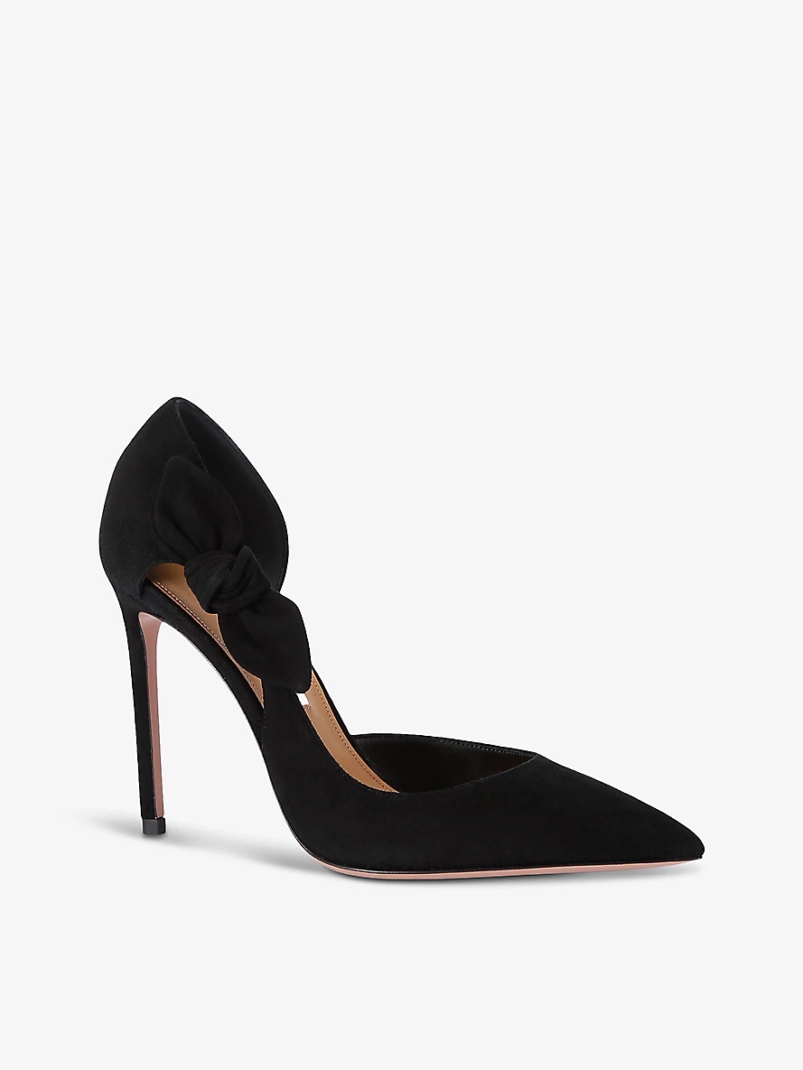 Very Bow heeled suede courts - 3