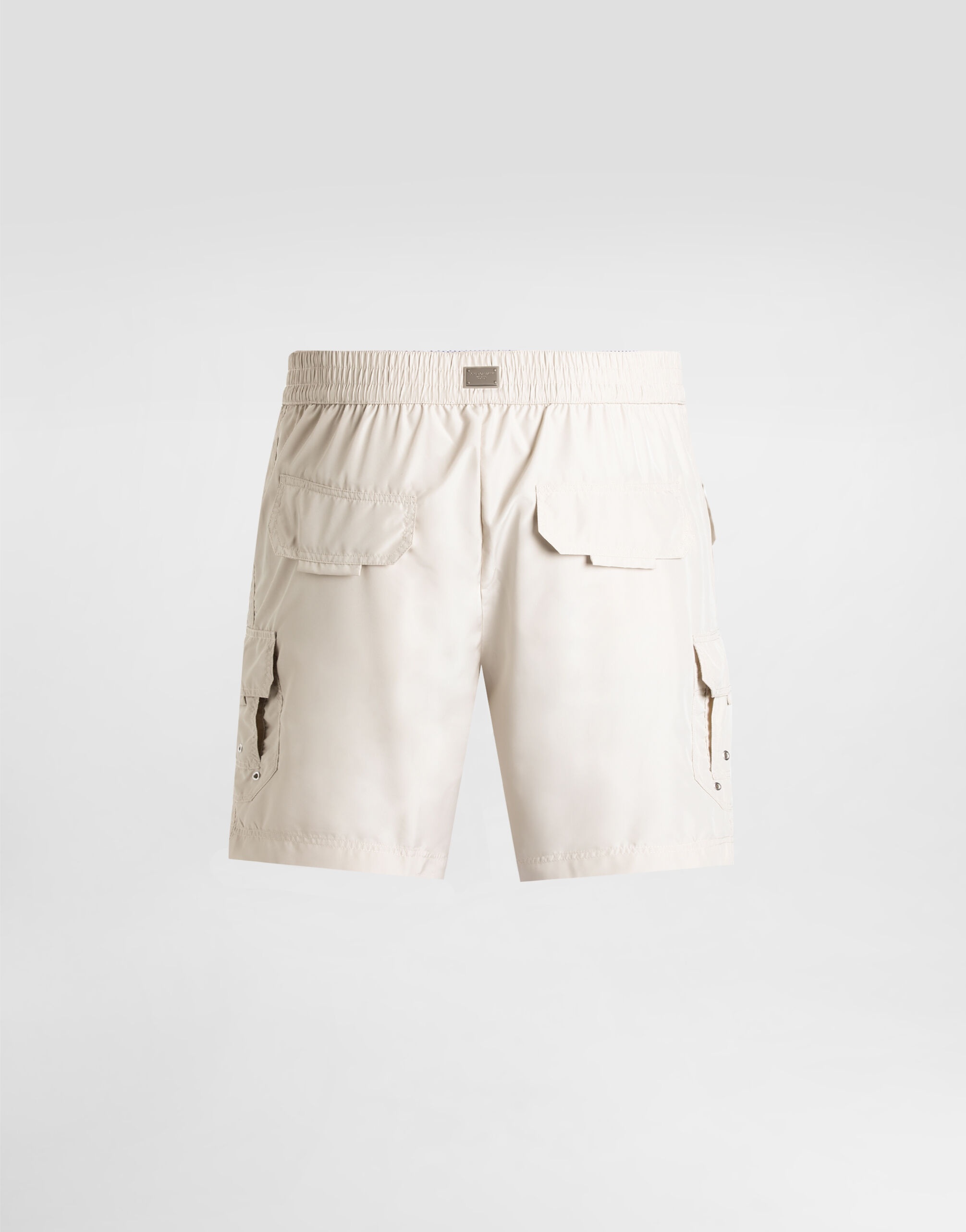 Mid-length swim trunks with tag - 2