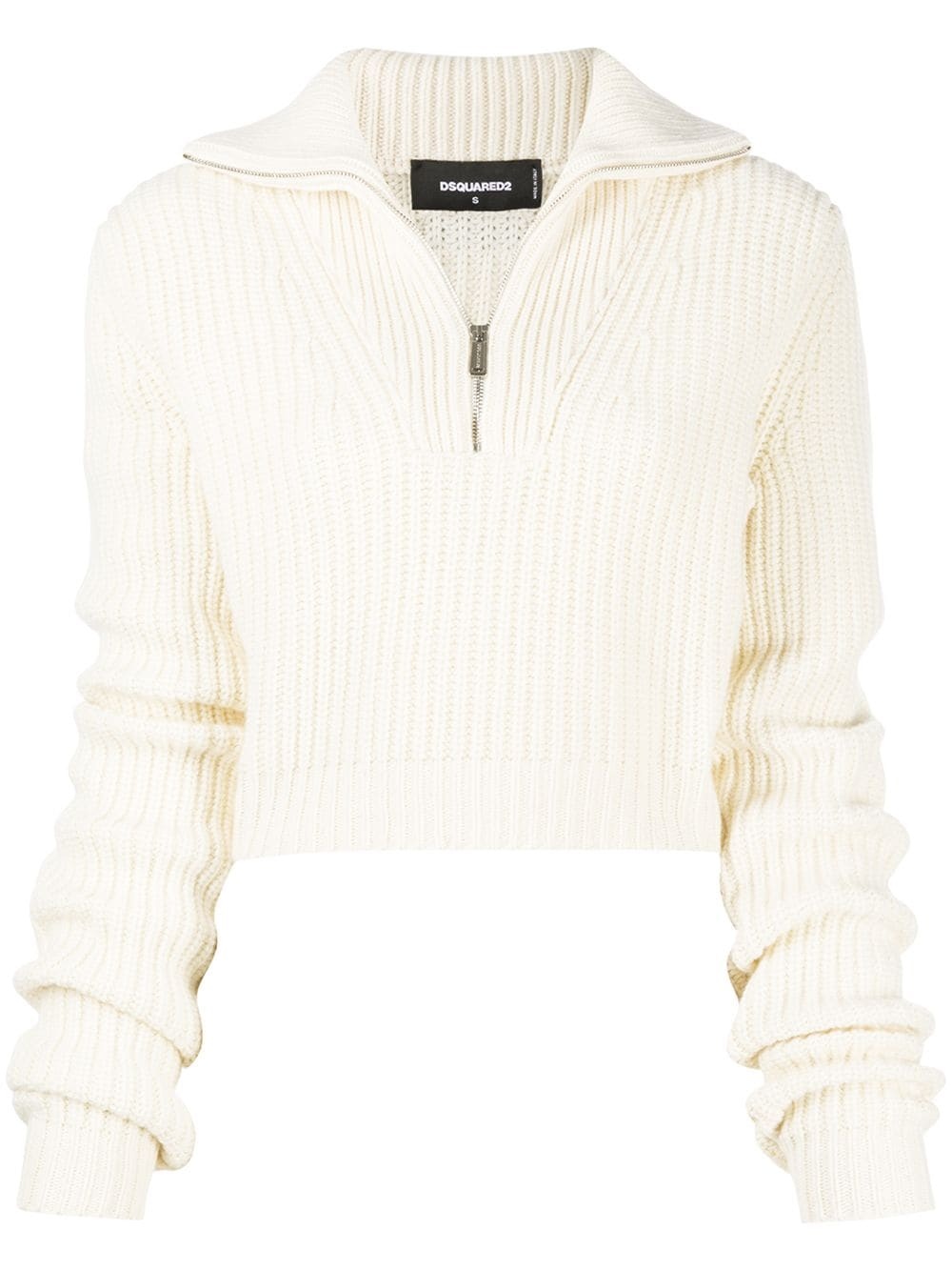 ribbed high neck jumper - 1