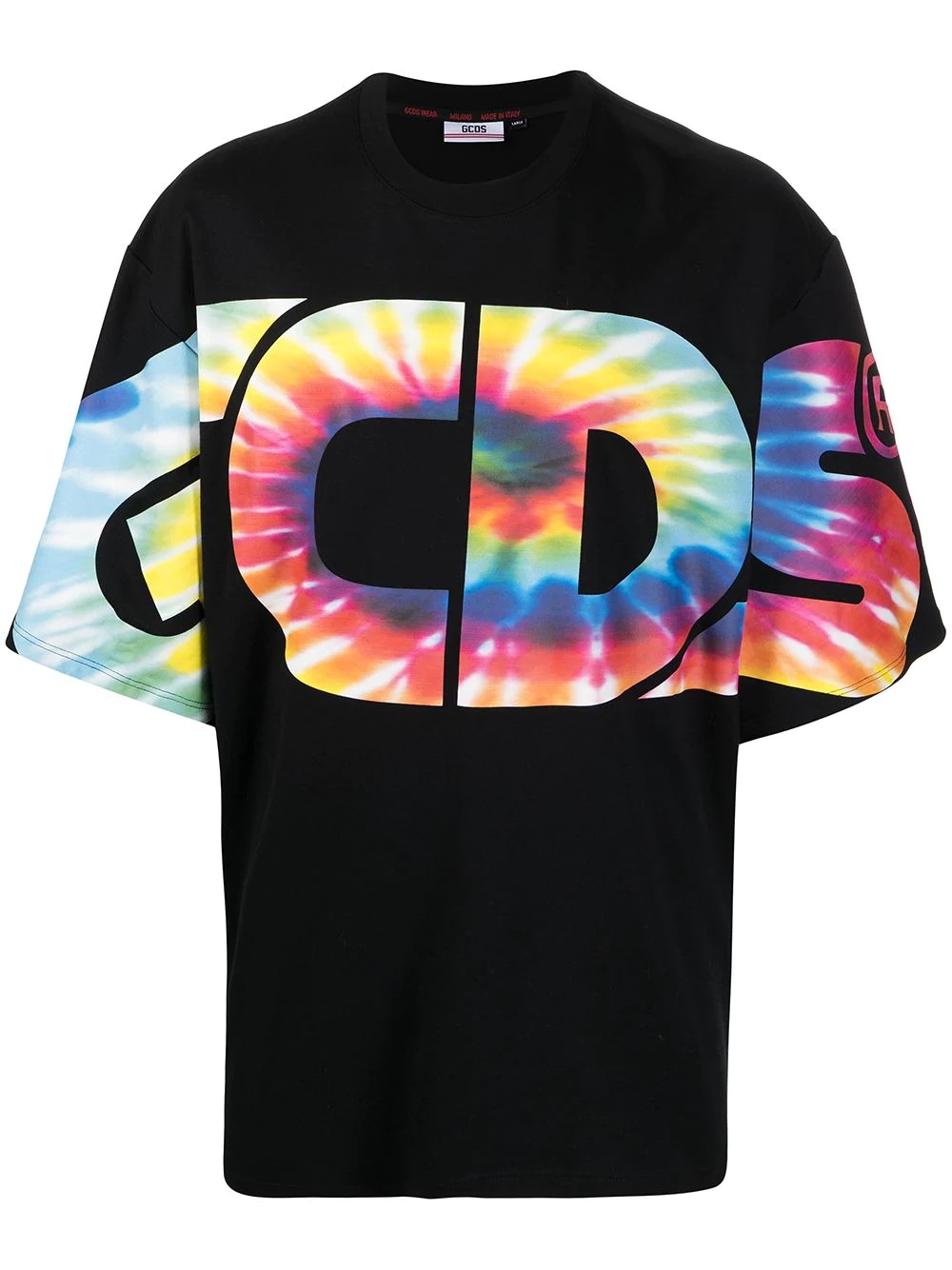 tie-dye logo oversized T-shirt - 1