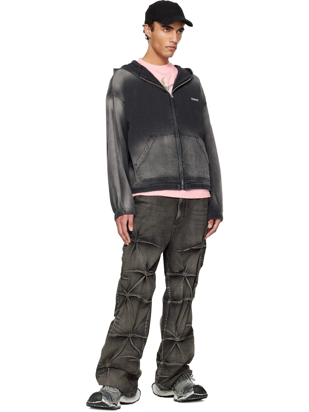 Black Wrinkled Jeans - 4