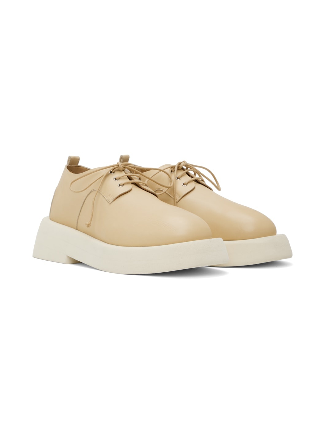 Beige Gommellone Derbys - 4