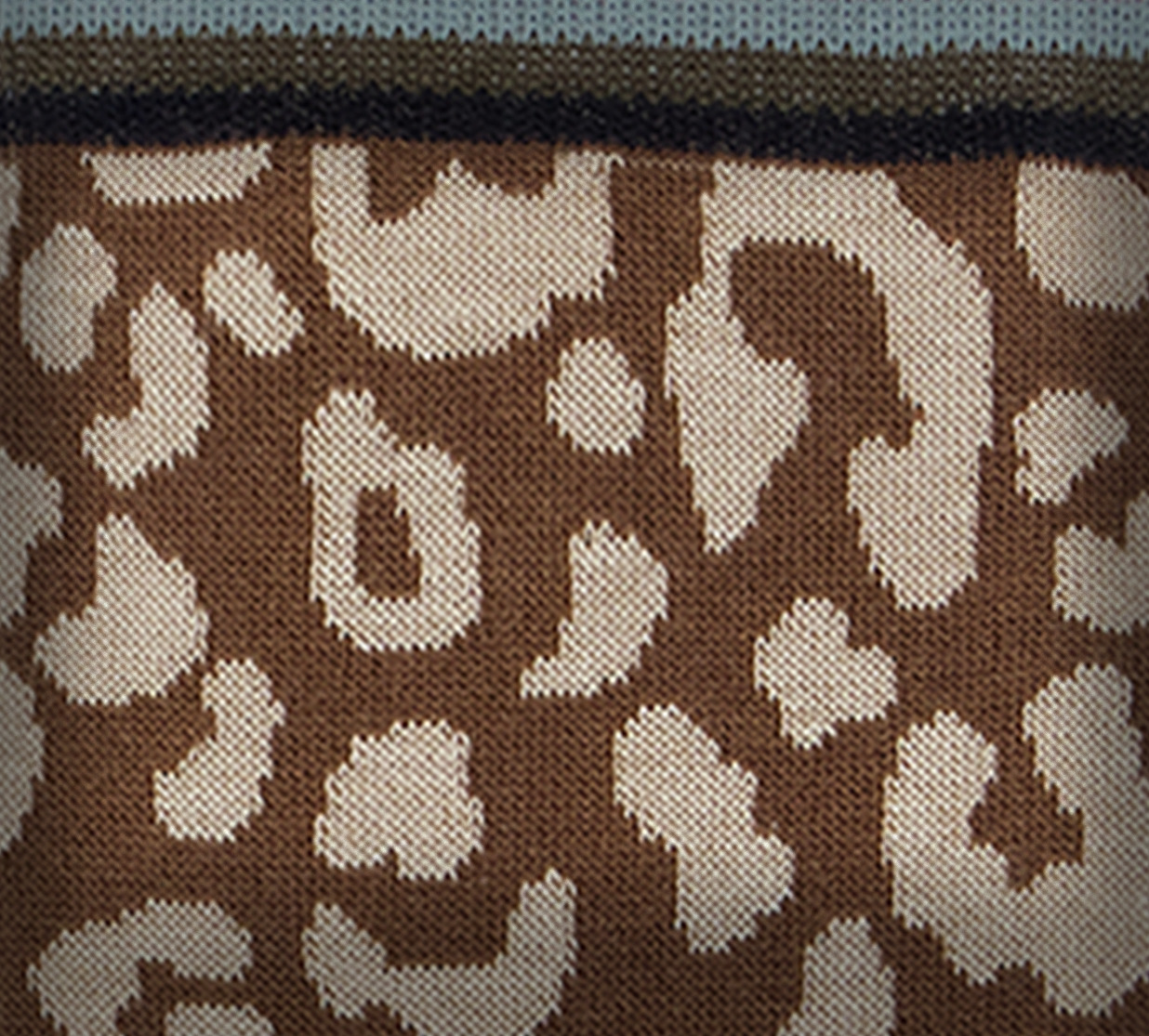 Women's Brown 'Leopard' Colour Block Socks - 3