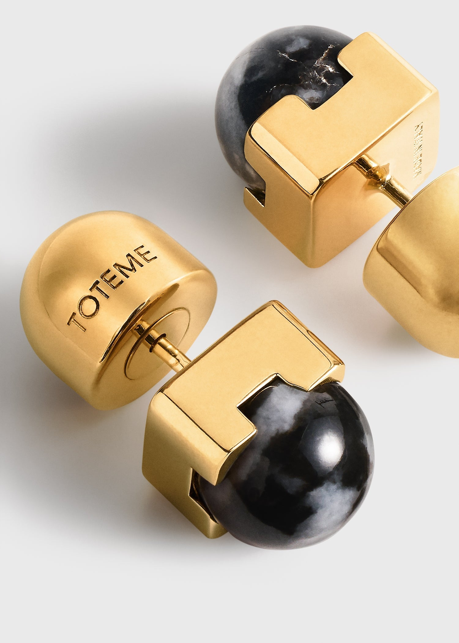 Jasper studs black/off white - 6