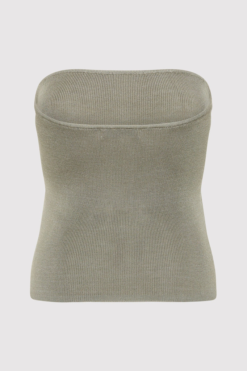 ST. AGNI 90s Strapless Knit Top - Shadow outlook
