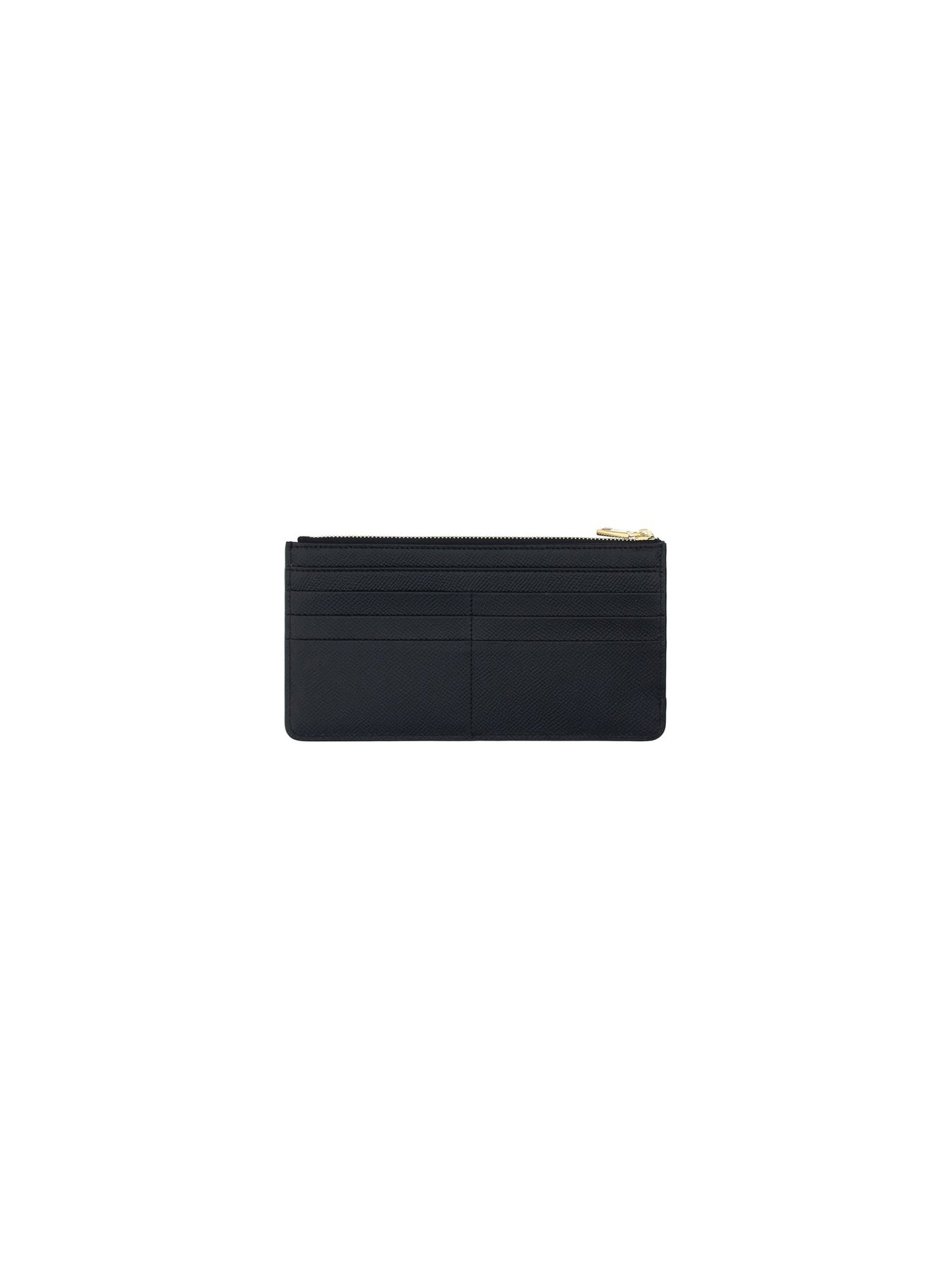 Leather card holder with metal logo - 2