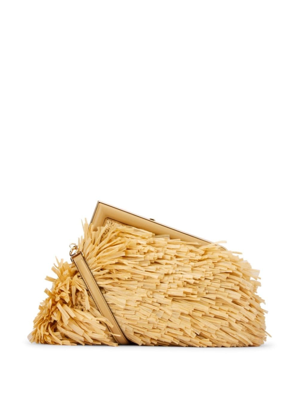 Fendi First raffia shoulder bag - 2