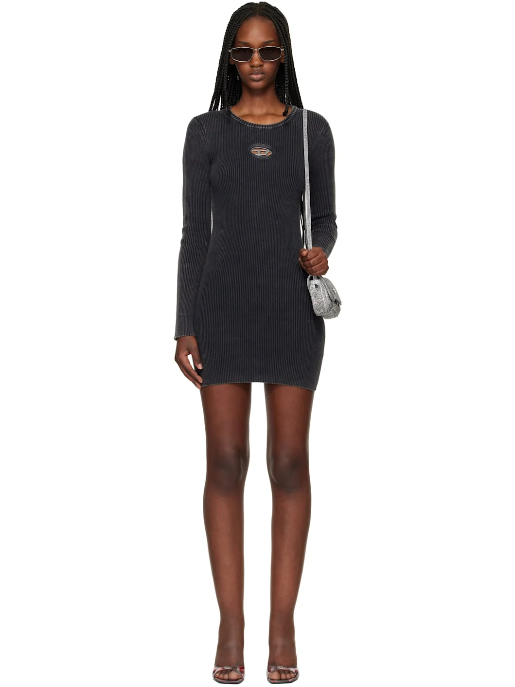 Gray M-Anchorage-LS Minidress - 1