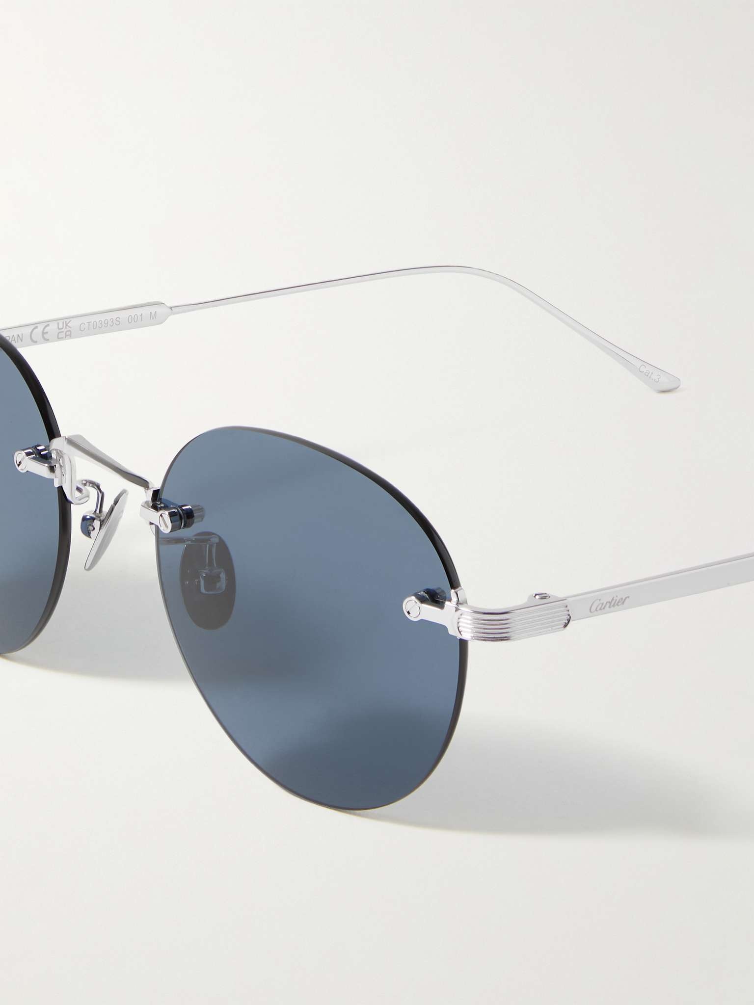 Frameless Silver-Tone Sunglasses - 3