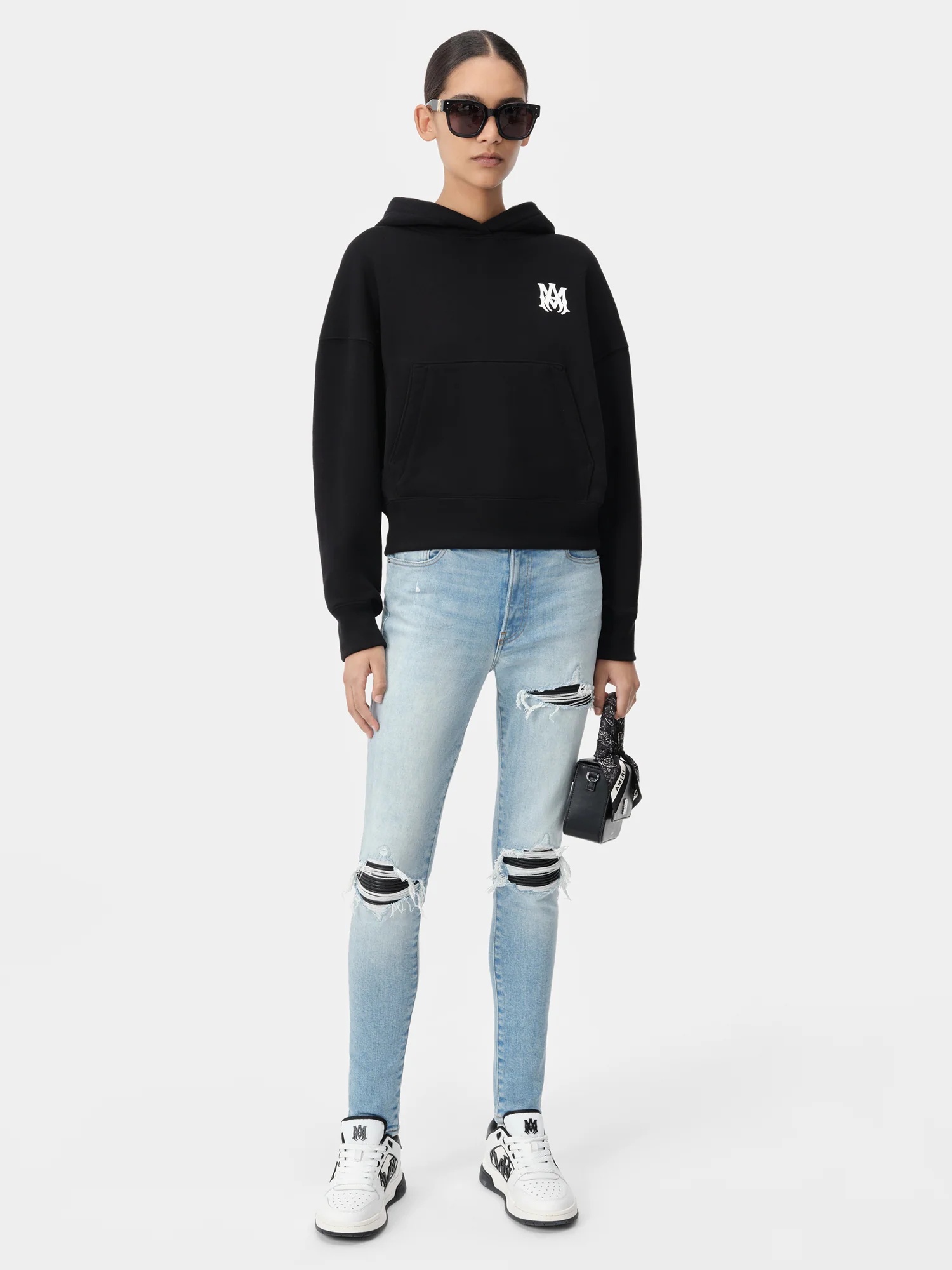 関税込☆AMIRI MA CORE ロゴ フーディ Amiri Ma Core Logo Hoodie In Black | ModeSens