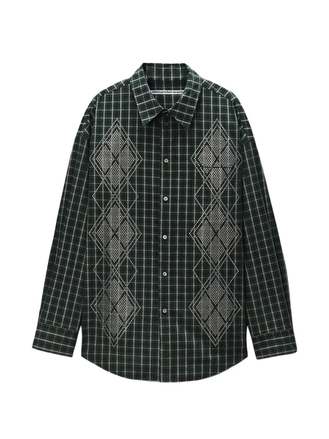 Oversized Argyle Shirt - 1