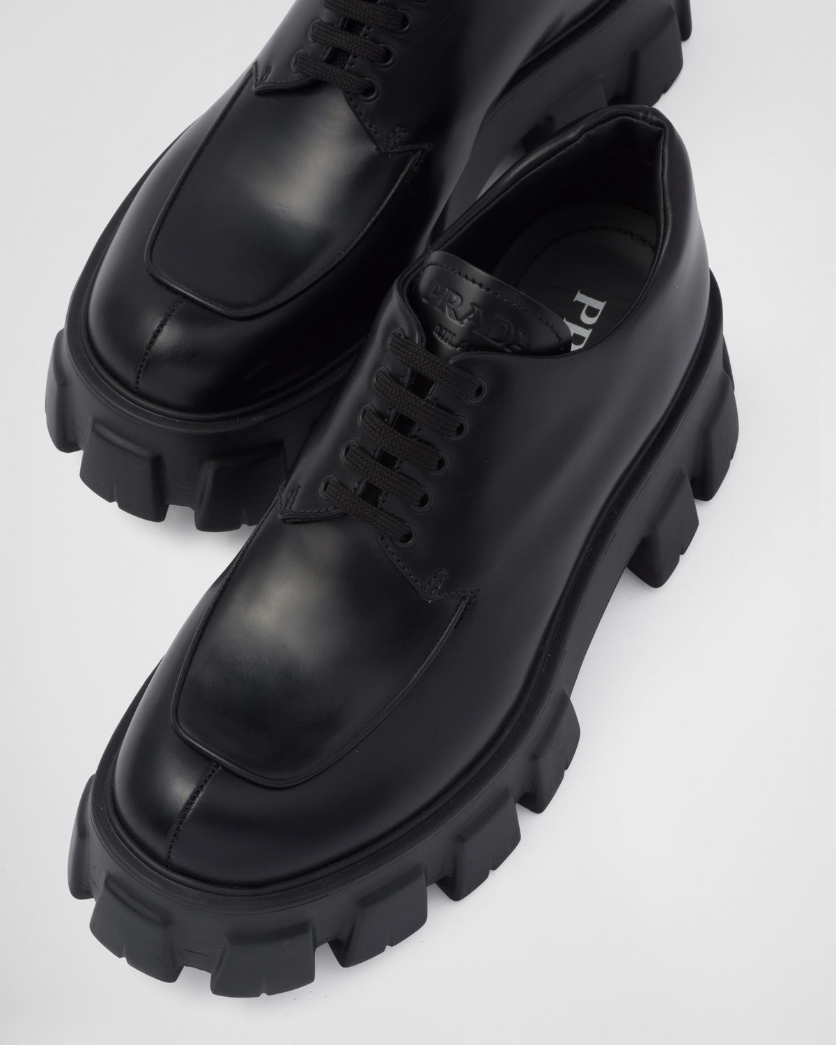 Monolith brushed leather lace-up shoes - 6