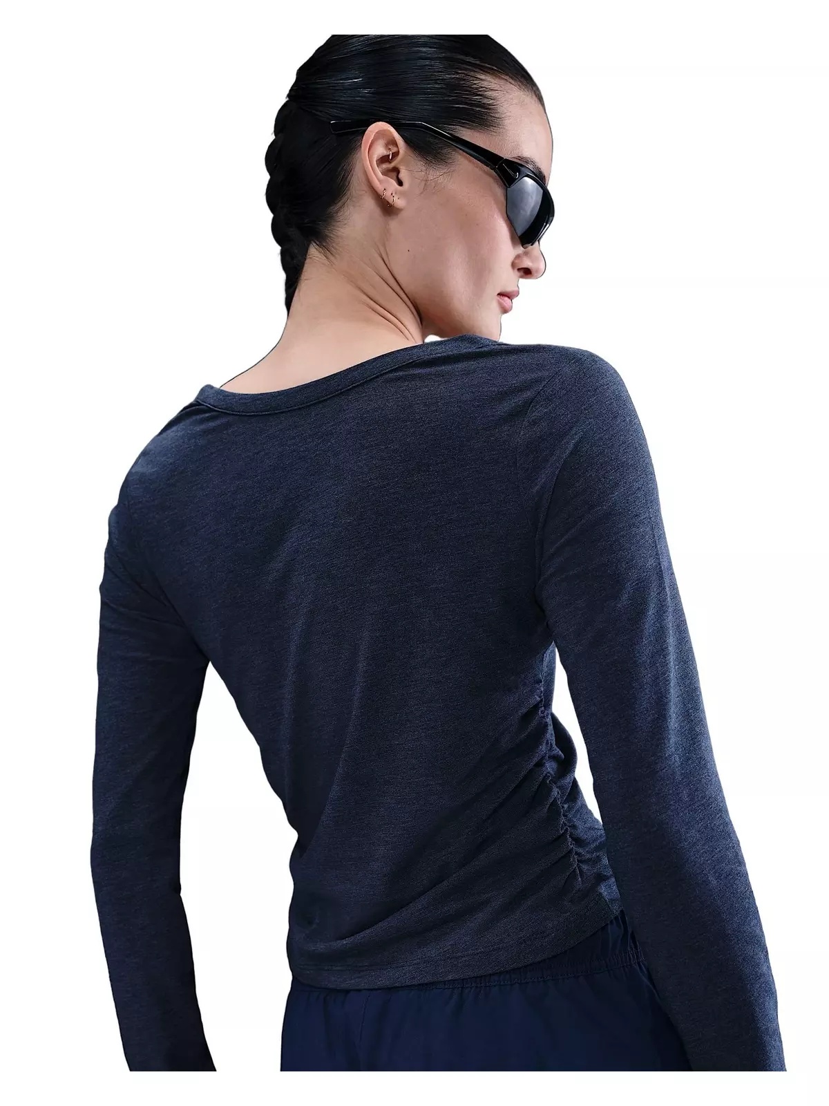 Women's Sportswear Chill Knit Long-Sleeve Top -Navy - 2